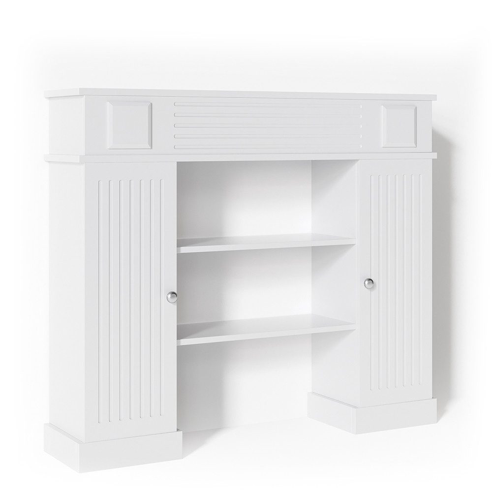 Vicco Kaminumbauschrank, Weiß, 119 x 103