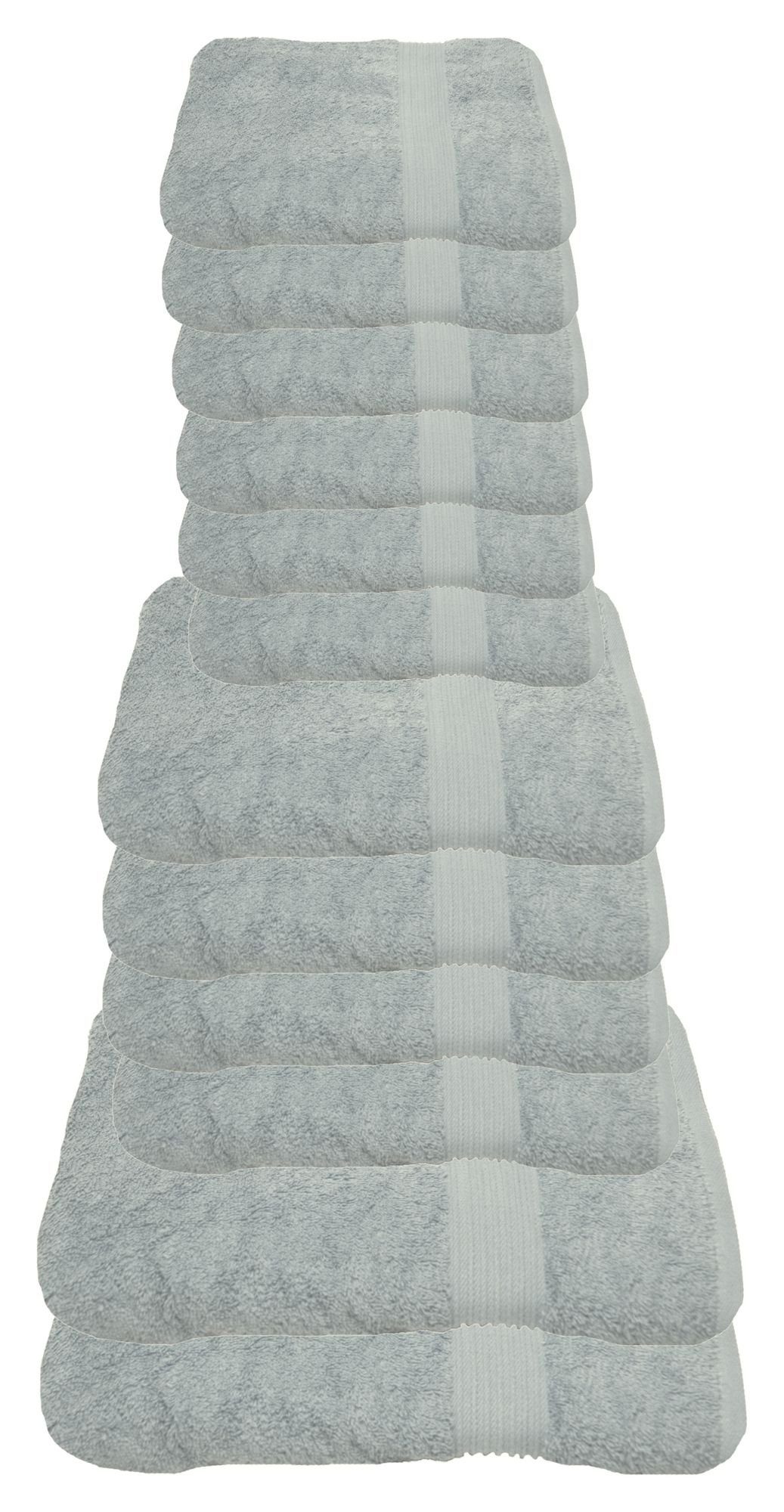 Julie Julsen Handtücher 12-Handtücher-Silber, Baumwolle (12-St)