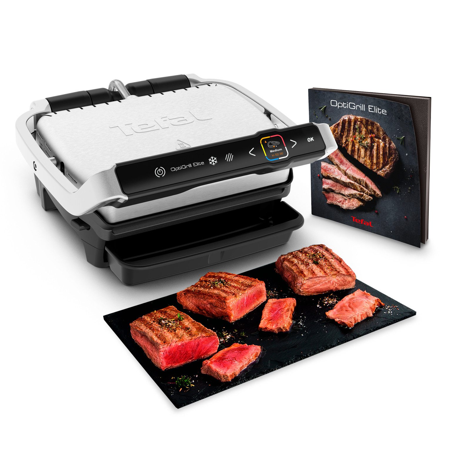 Tefal Kontaktgrill GC750D OptiGrill Elite, 2000