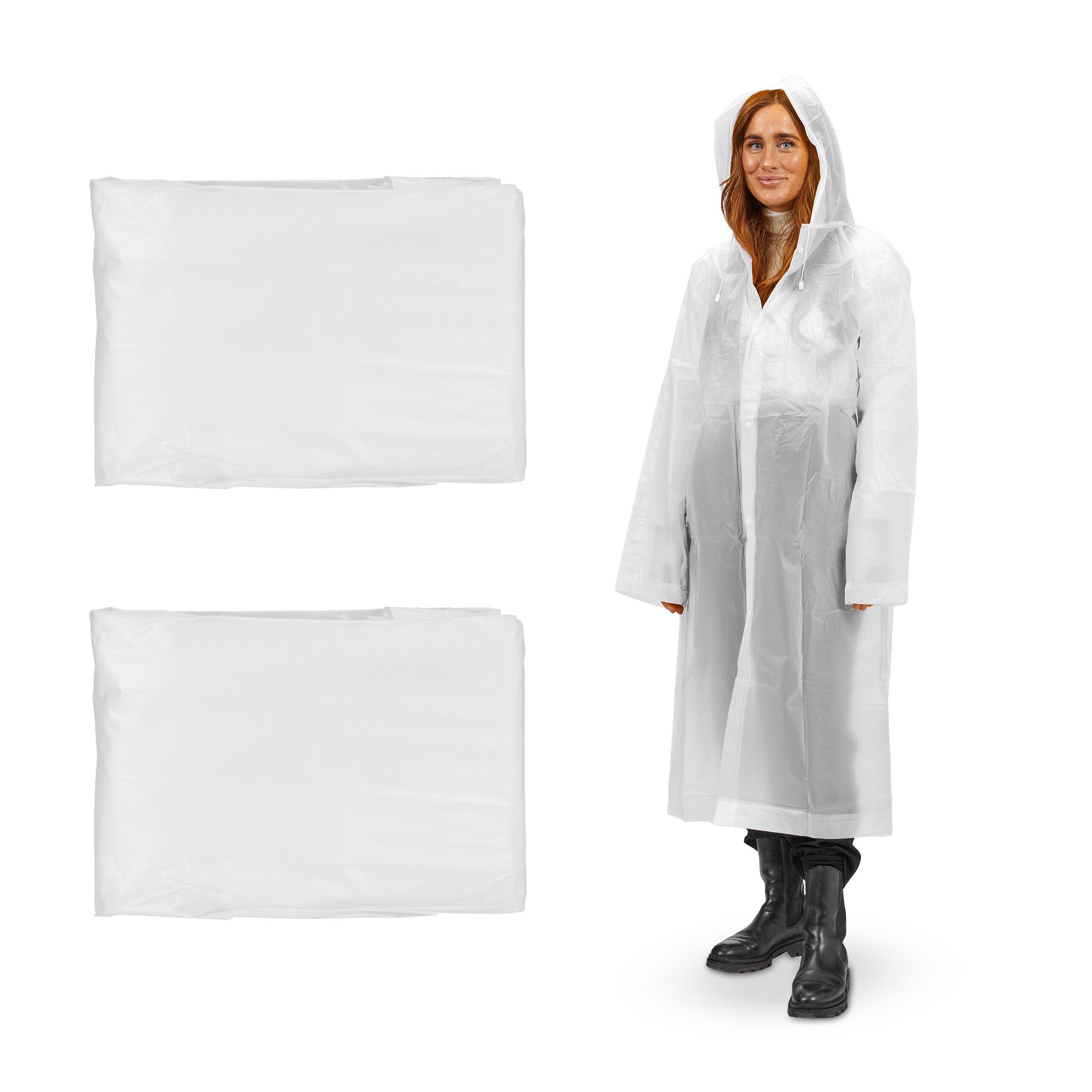 relaxdays Regenponcho Regenmantel im 2er Set