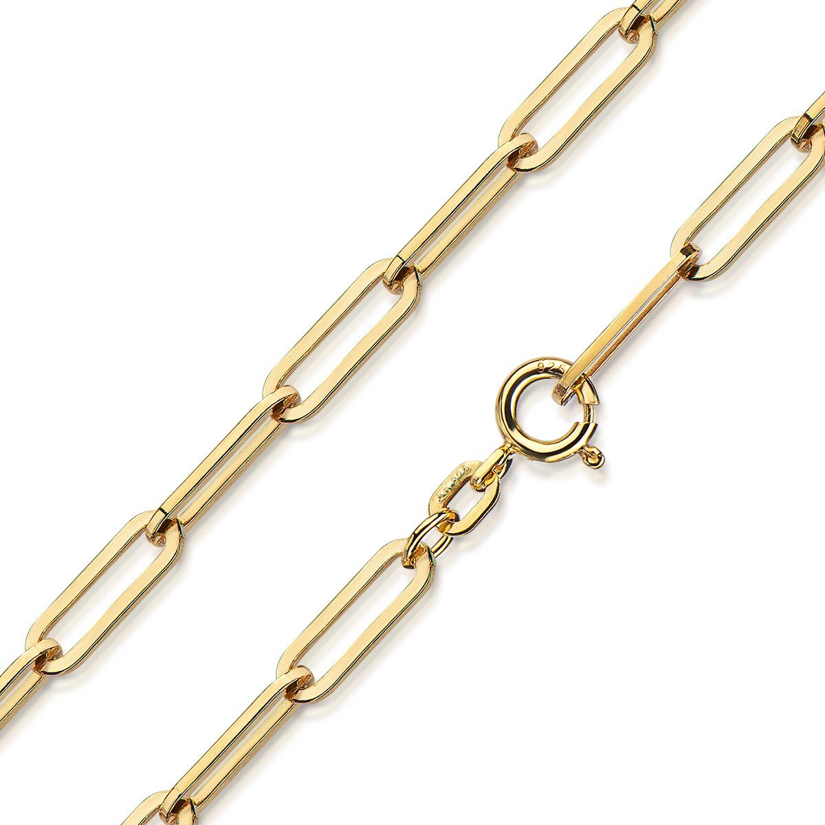 Materia Goldkette Damen Gold Ankerkette weite