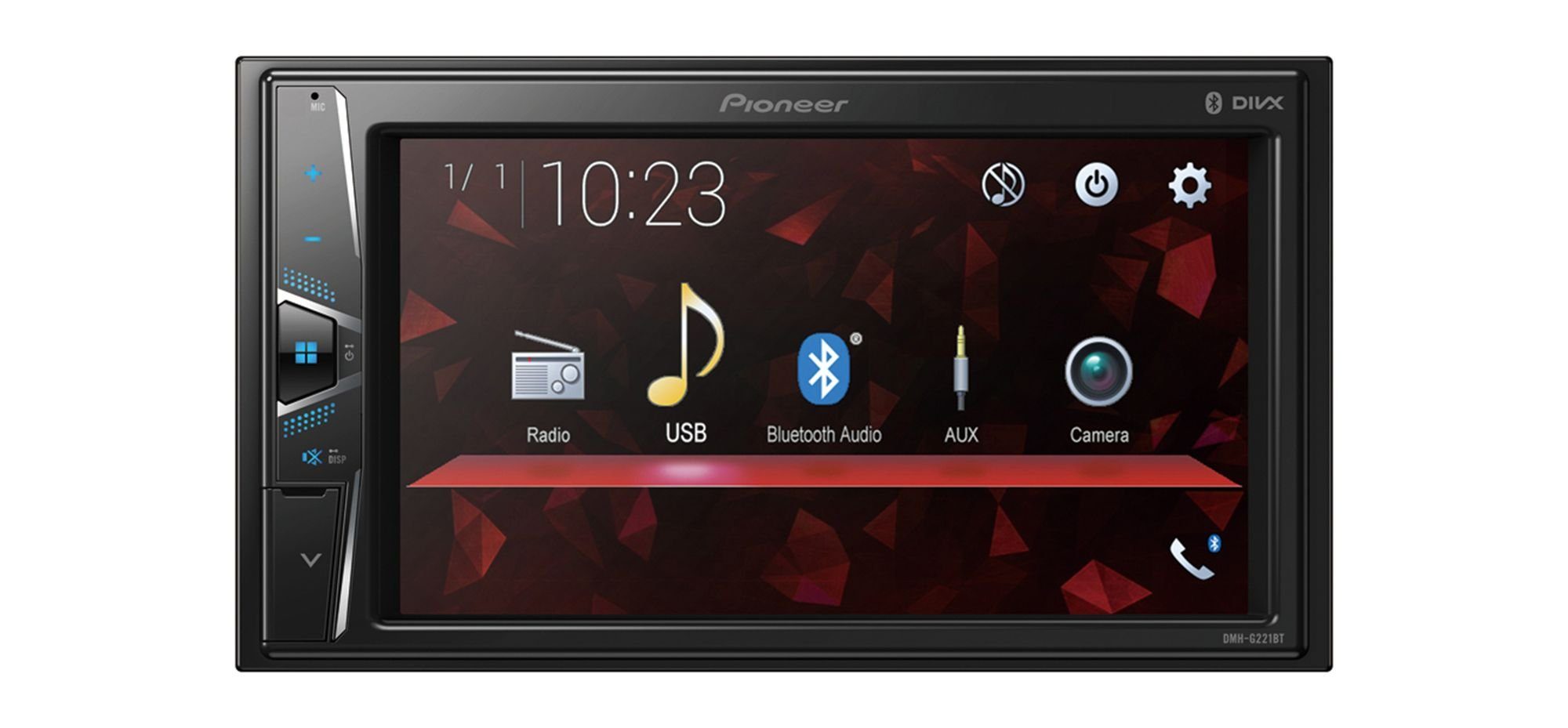 Pioneer DMH-G221BT 6,2-Zoll-Clear Bluetooth USB Aux-In