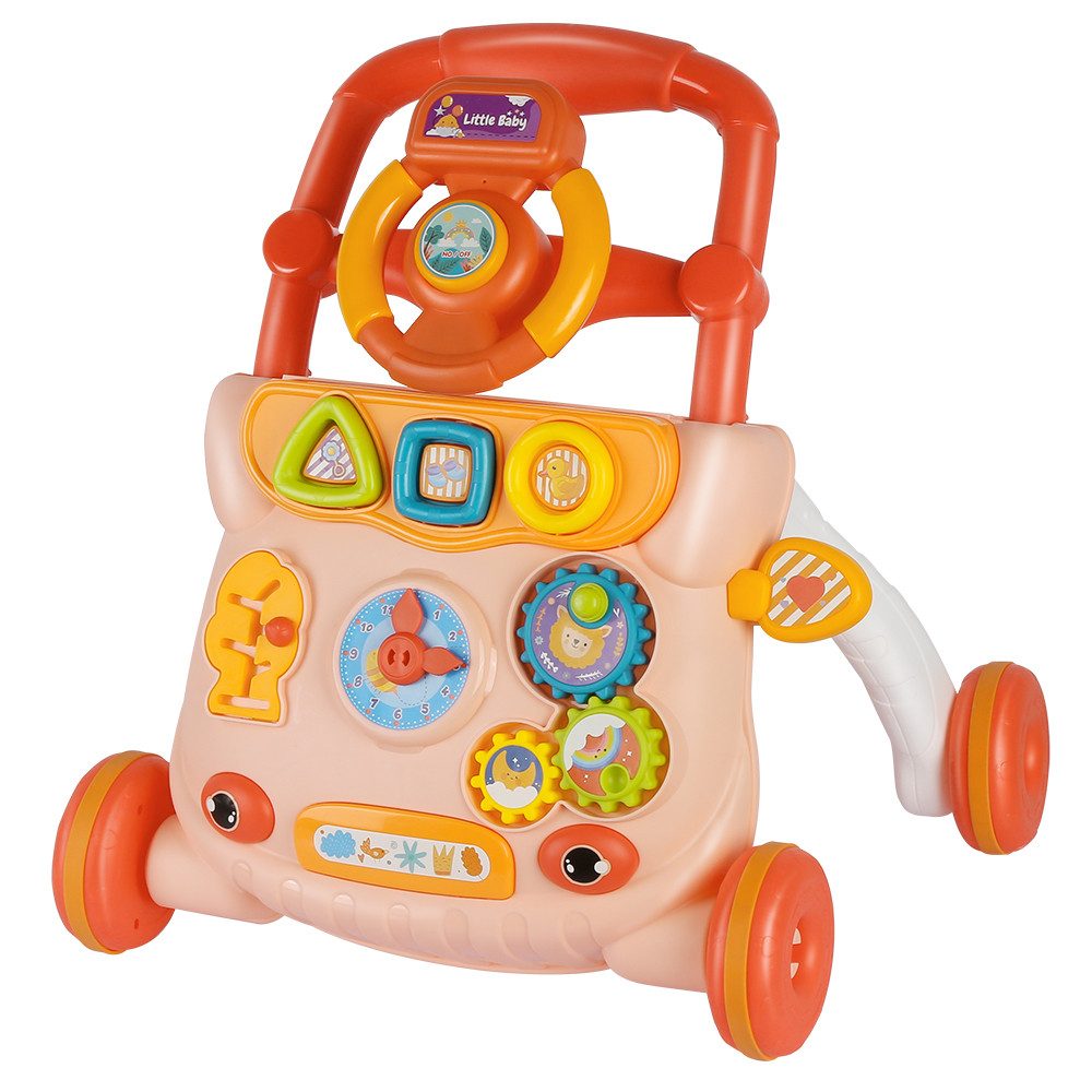 JEOBEST Lauflernwagen Lauflernhilfe, Frühpädagogisches Aktivitätszentrum, Babymusik-Lernspielzeug,