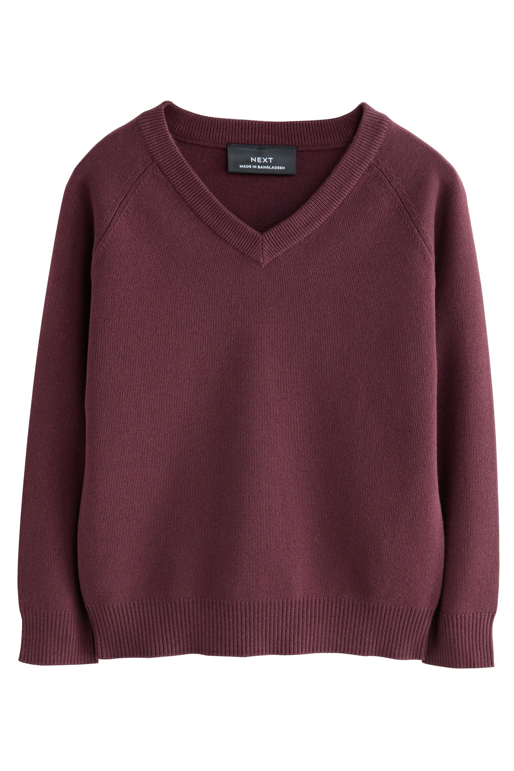Next V-Ausschnitt-Pullover Schul-Strickpullover mit V-Ausschnitt (1-tlg)