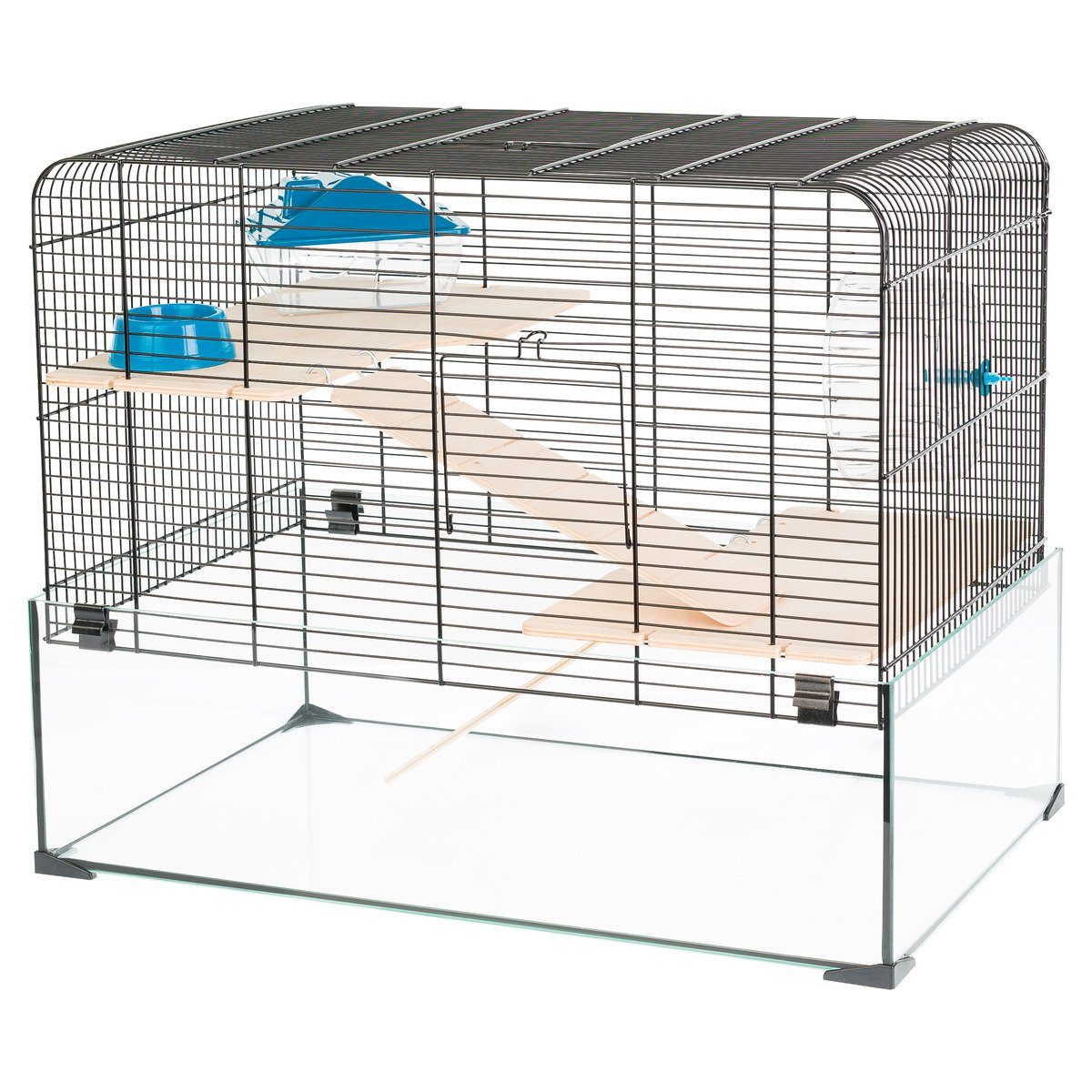 DUVO+ Kleintierkäfig Nagergehege Glassy Glenn