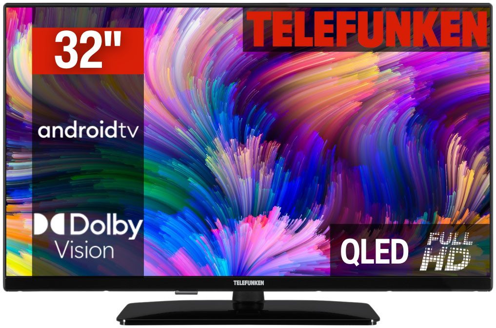 Telefunken D32Q751X2CW QLED-Fernseher (80 cm/32 Zoll,
