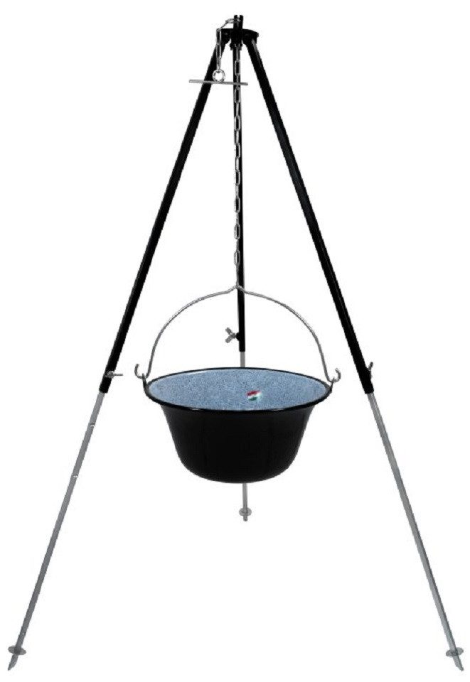 Grillplanet Schwenkgrill Gulaschkessel 10l emailliert Dreibein