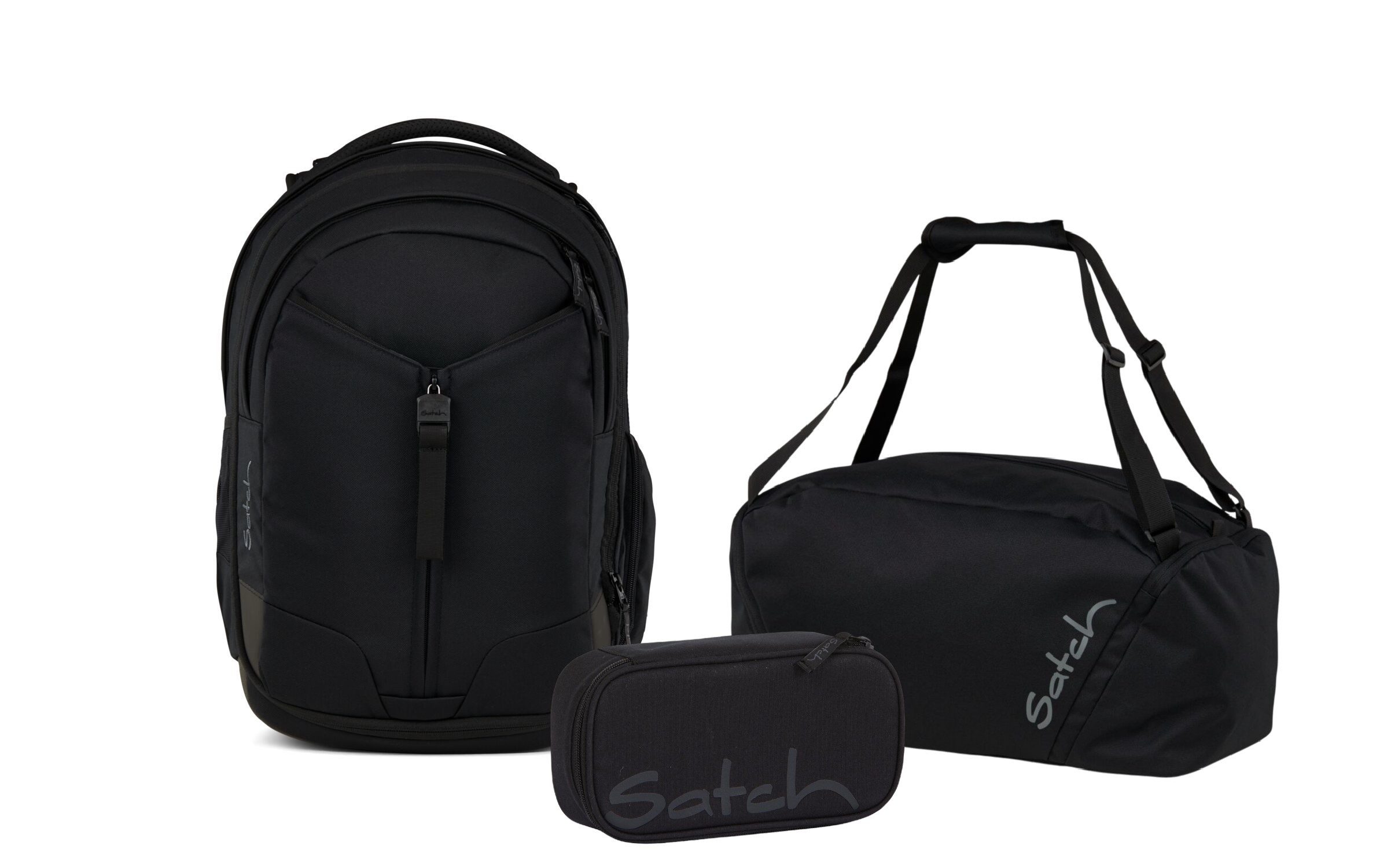 Satch Schulranzen Schulrucksack-Set MATCH Blackjack 3-teilig,