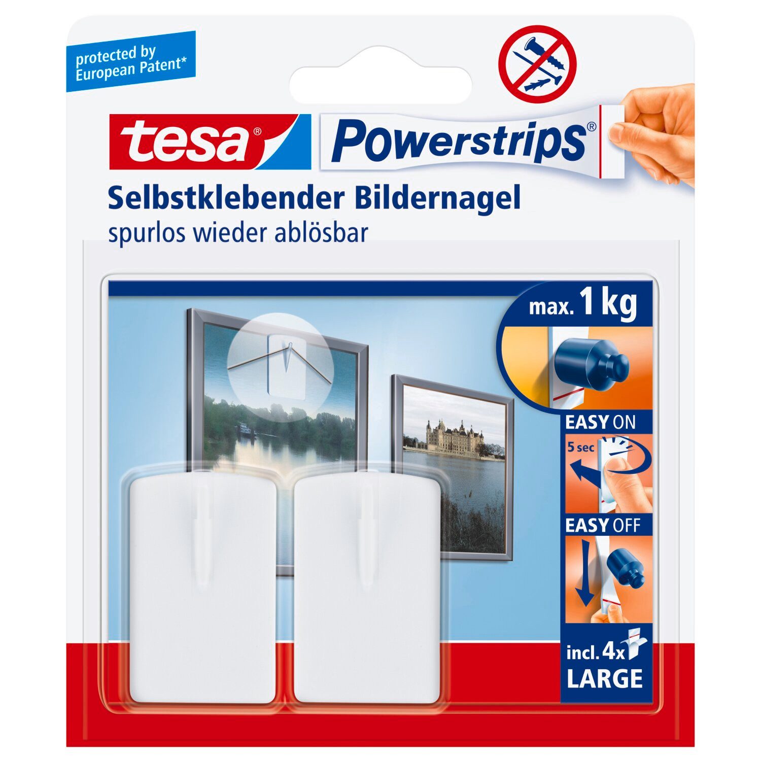 tesa Klebehaken Powerstrips Klebenagel, Dekoration, Bilder,