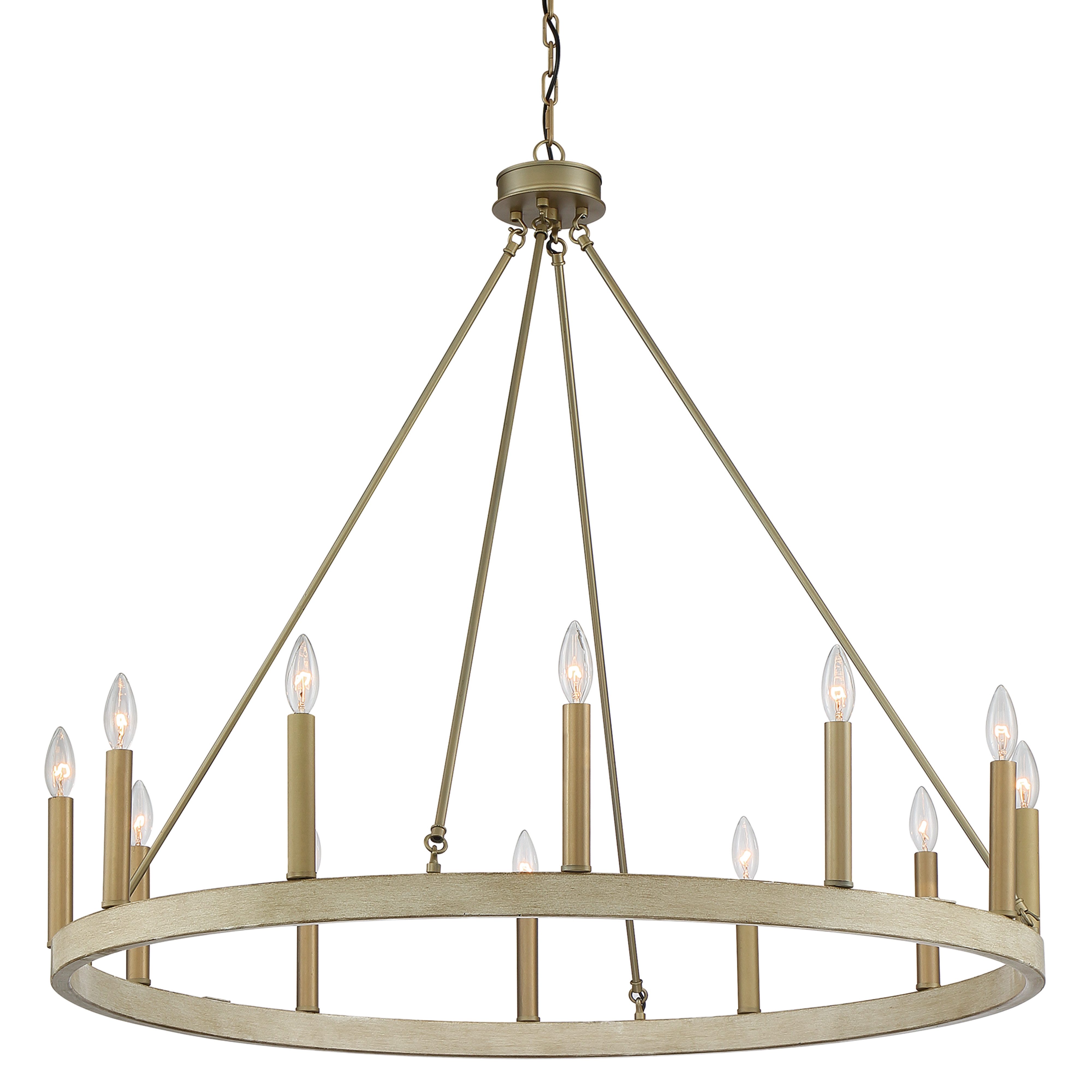 MLT&RIDDLE Kronleuchter Eleganter Wagenrad-Kronleuchter mit 12