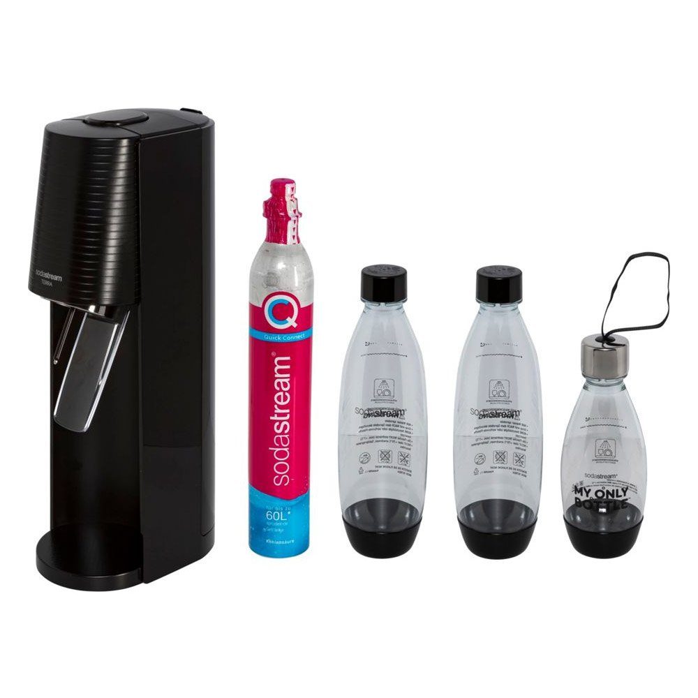 SodaStream Wassersprudler Terra Vorteilspack Wassersprudler schwarz