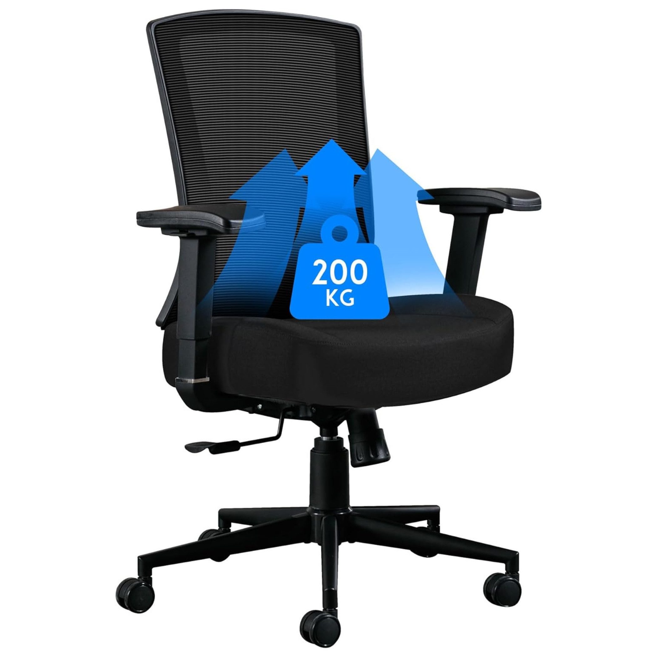 SeedWave Bürostuhl Ergonomisch Bürostuhl mit Lordosenstütze,