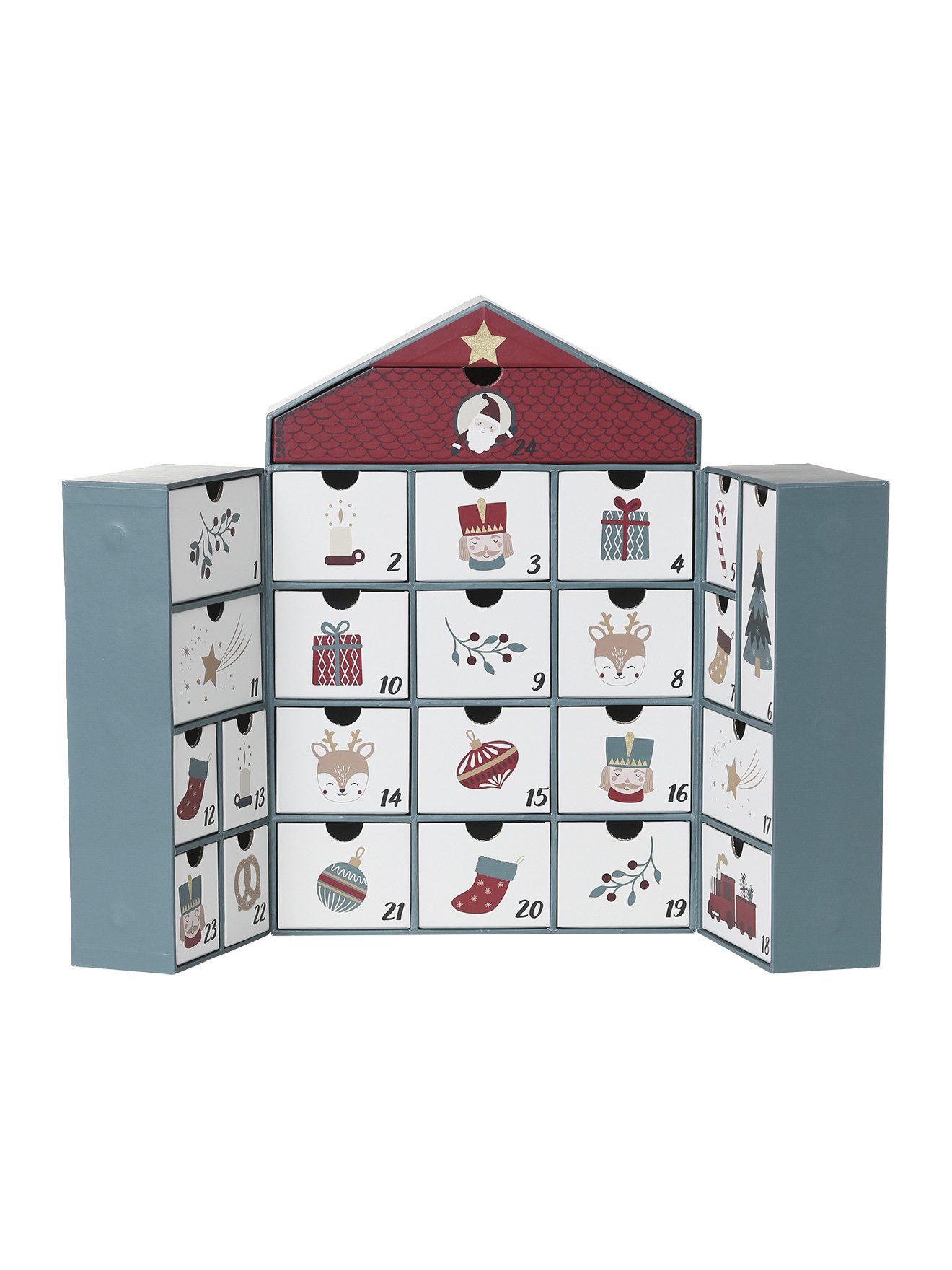 vertbaudet Adventskalender Kinder Haus-Adventskalender aus Pappe