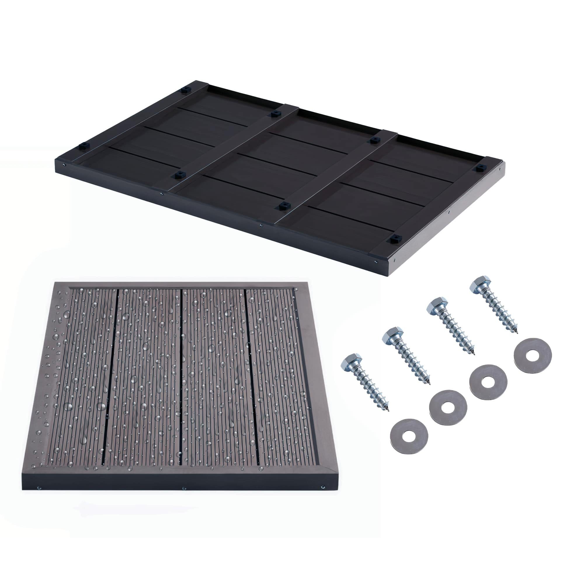 Arebos Gartendusche Bodenelement für Solardusche Pool,