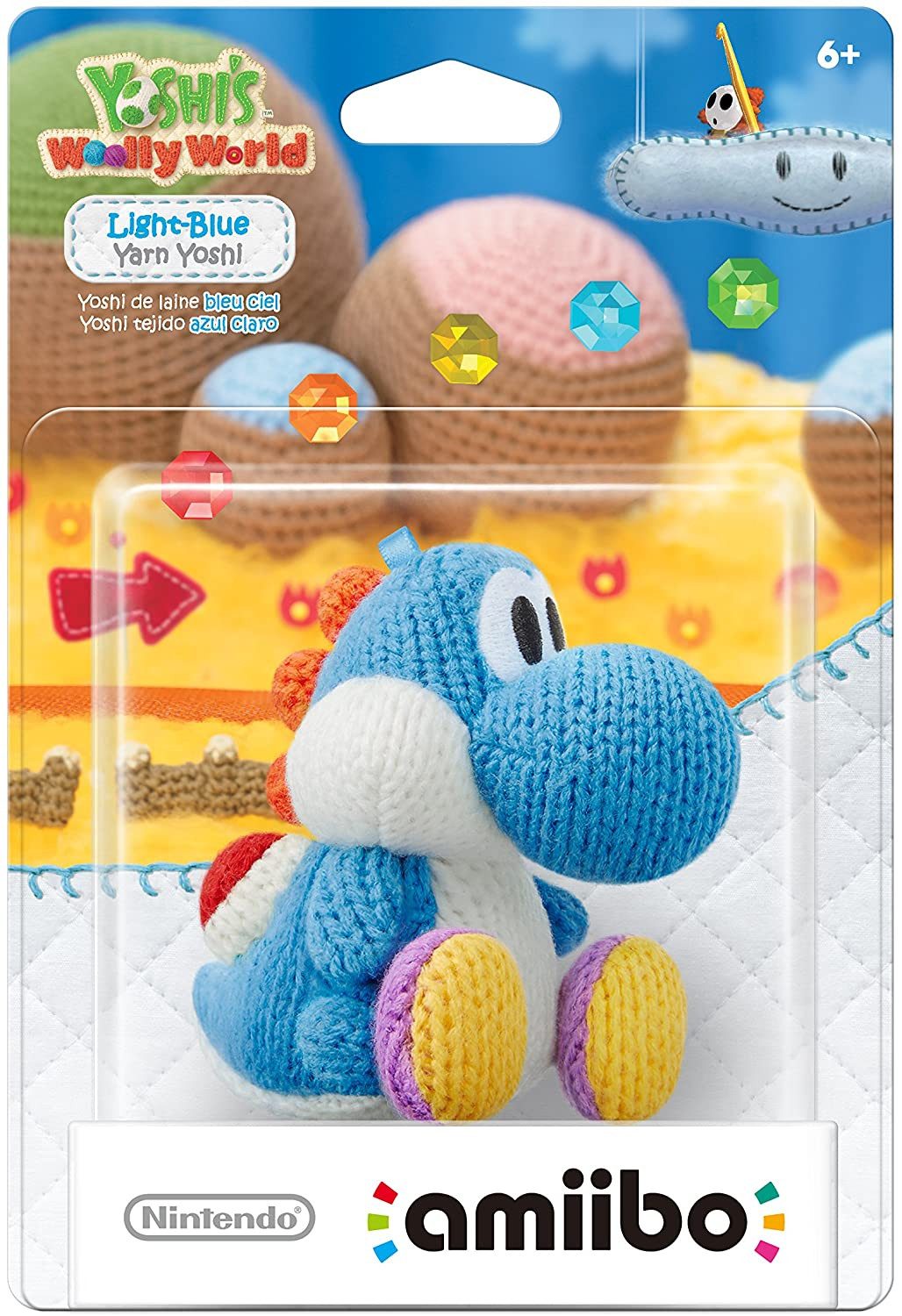 Nintendo amiibo Woll-Yoshi hellblau (NEU &