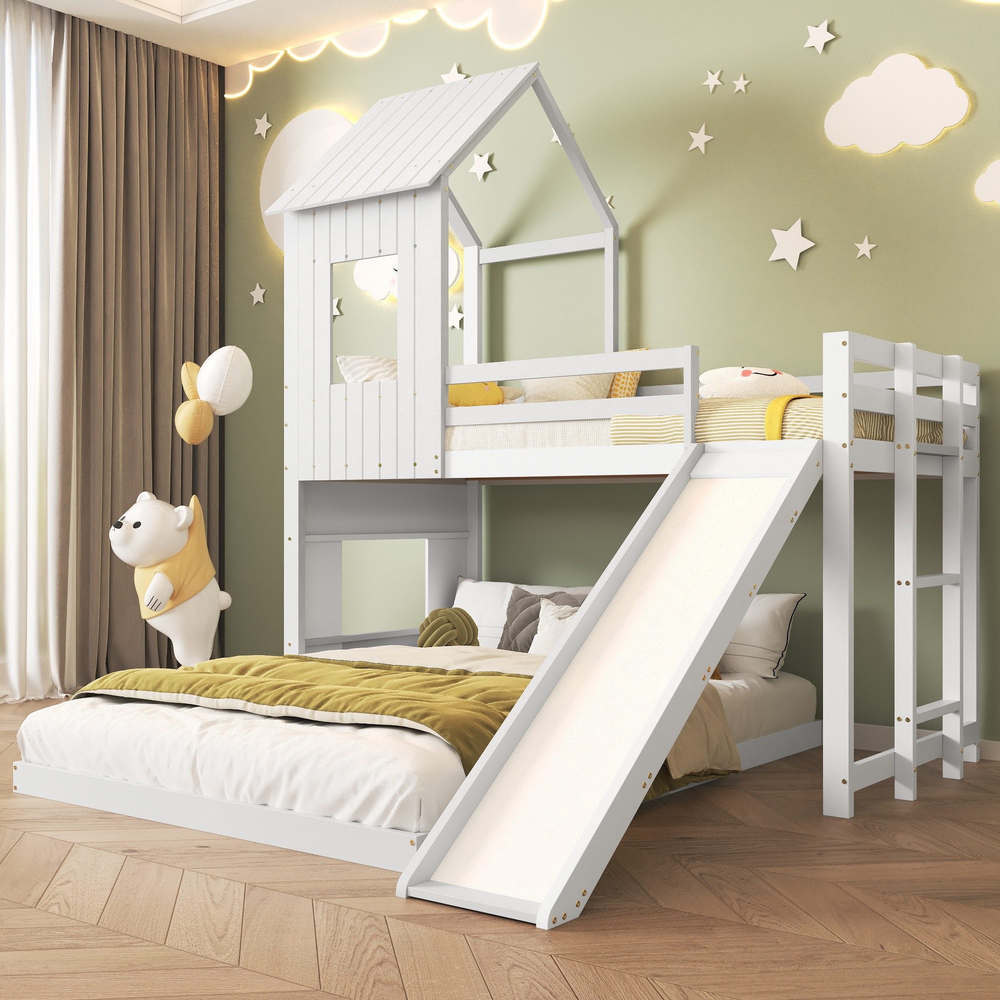 Flieks Etagenbett, Etagenbett Kinderbett mit Oberbett