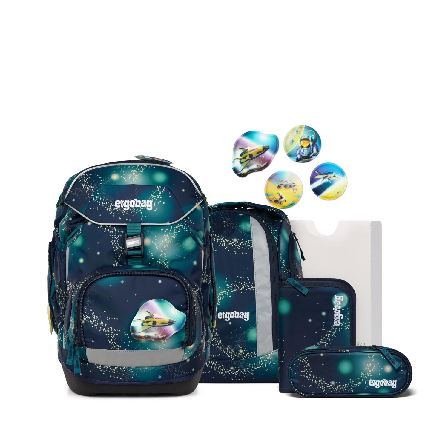 ergobag Schulranzen Schulranzen-Set PACK RaumfahrBär 6-teilig