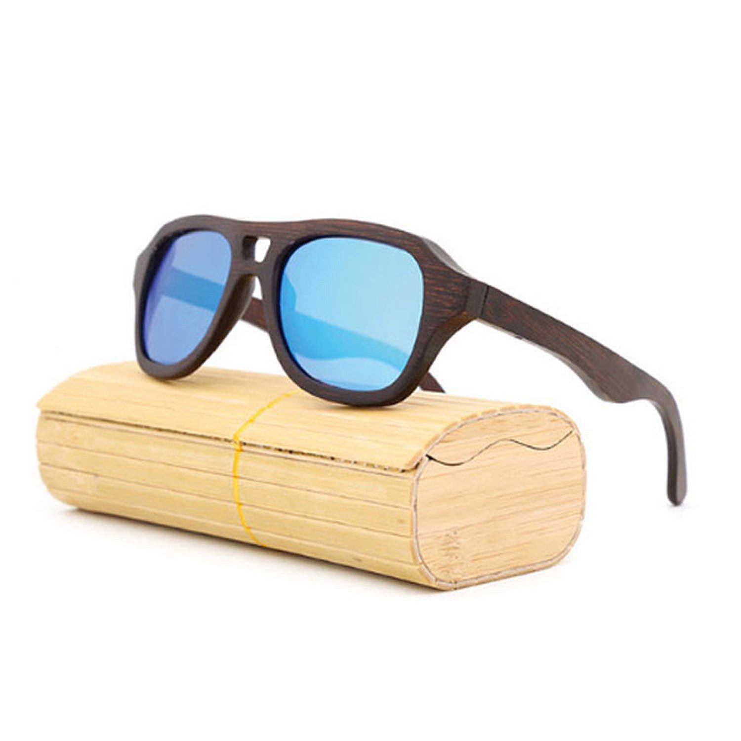 urbandreamz Sonnenbrille Bambus Holz Sonnenbrille Herren
