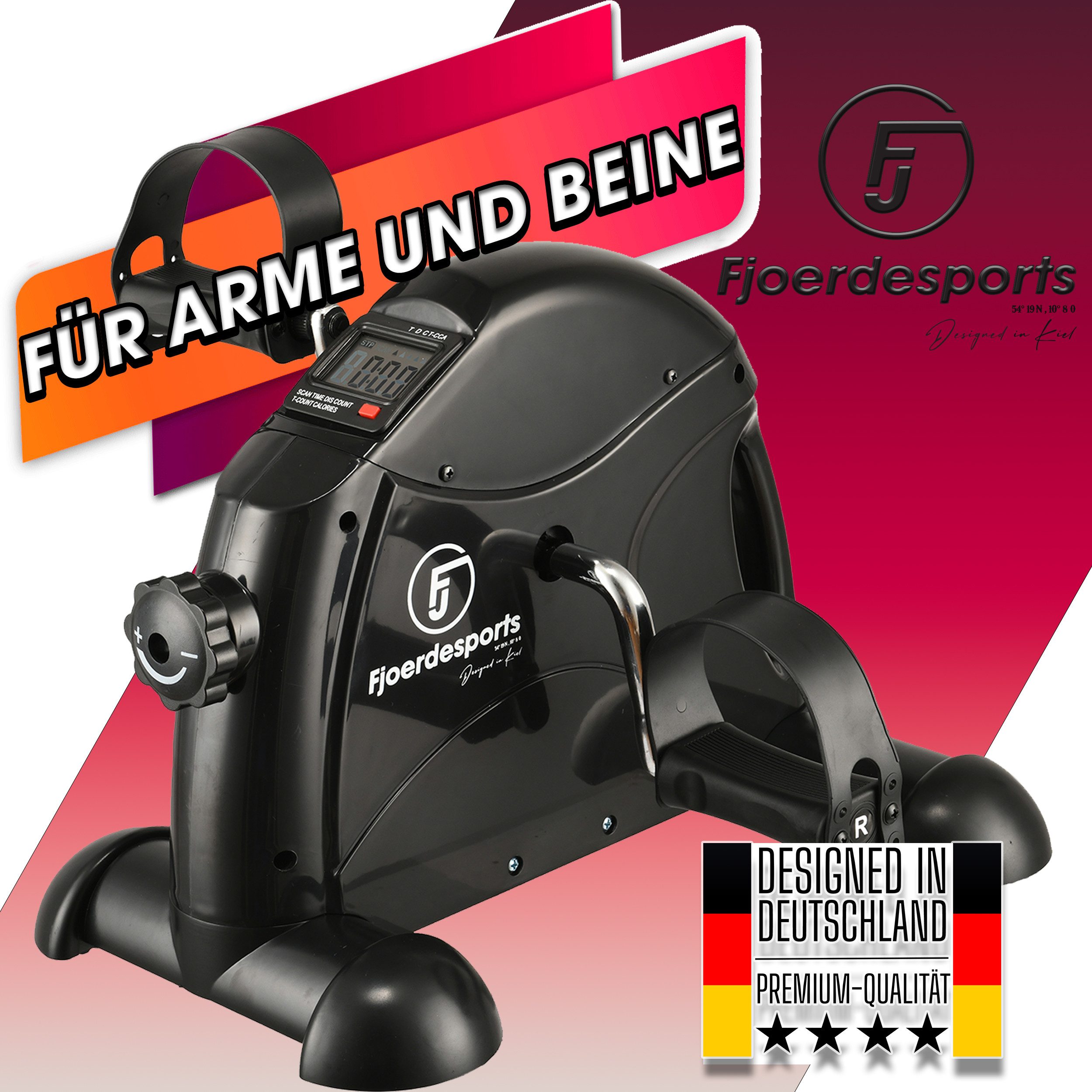 Fjoerdesports Heimtrainer Mini-Heimtrainer, Arm- und Beintrainer,