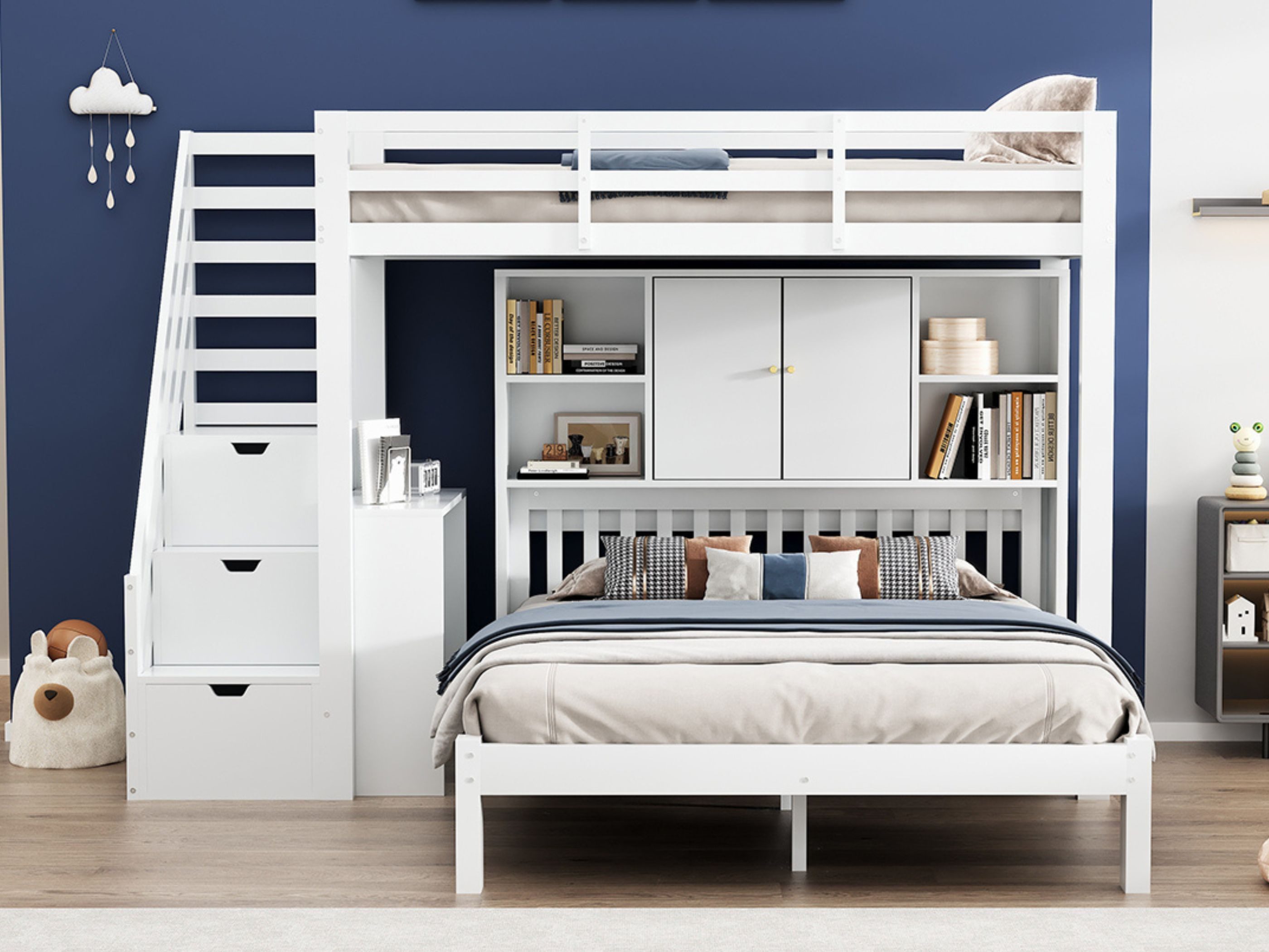 SeedWave Etagenbett Kinder-Etagenbett 90x200cm + 140x200cm