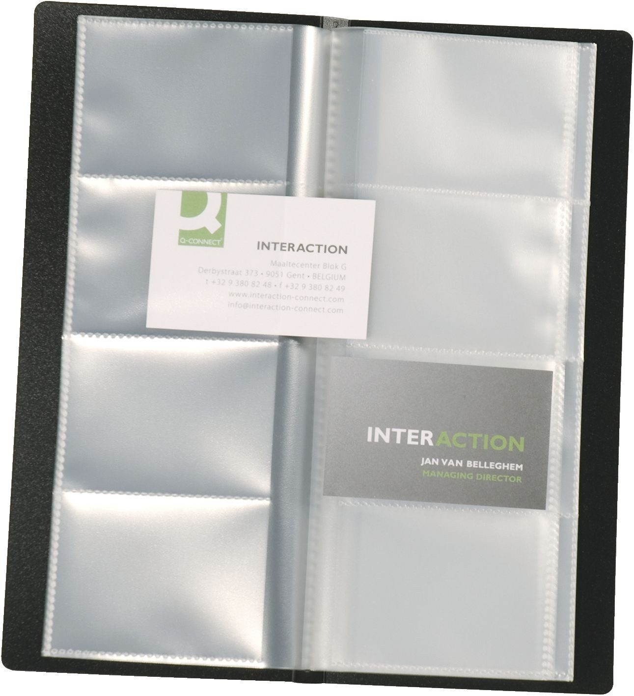 Q-Connect Ringbuchmappe Q-Connect® KF03664 Visitenkartenbuch schwarz