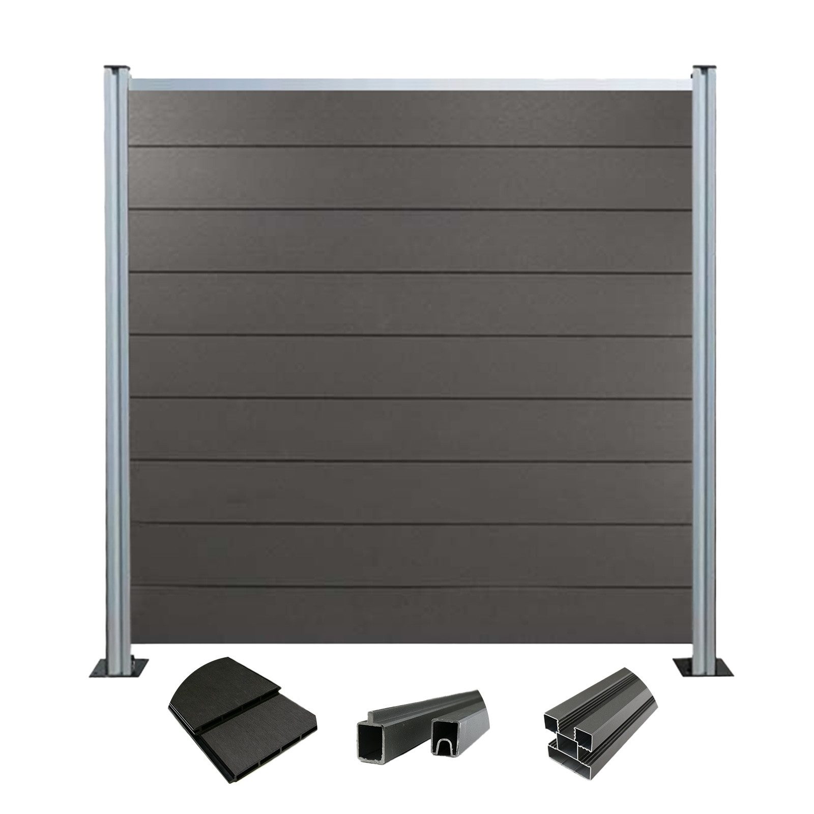 Woodstore24 Zaun WoodoZaun WPC Gartenzaun gebürstete