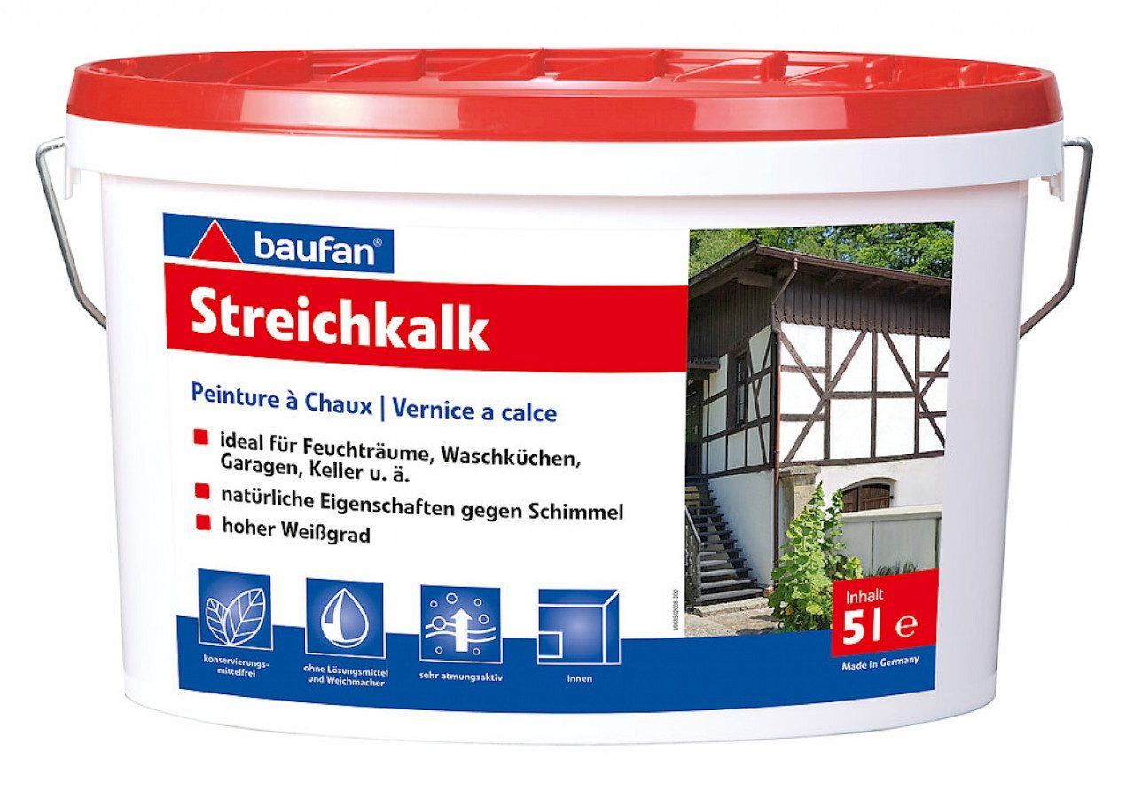 baufan® Wandfarbe Baufan Streichkalk 5 L