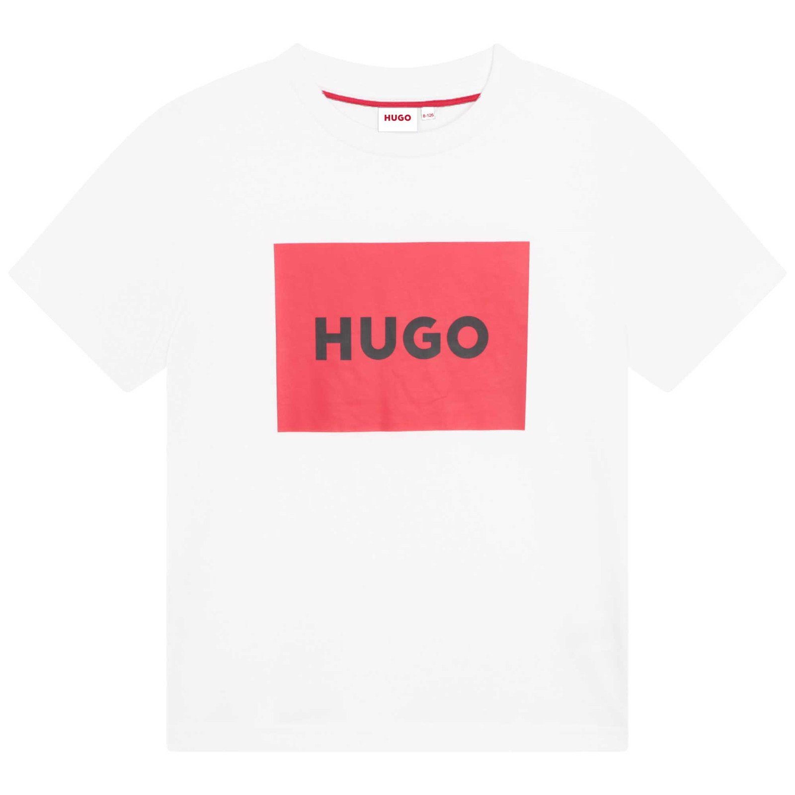HUGO Print-Shirt HUGO Kids T-Shirt weiß