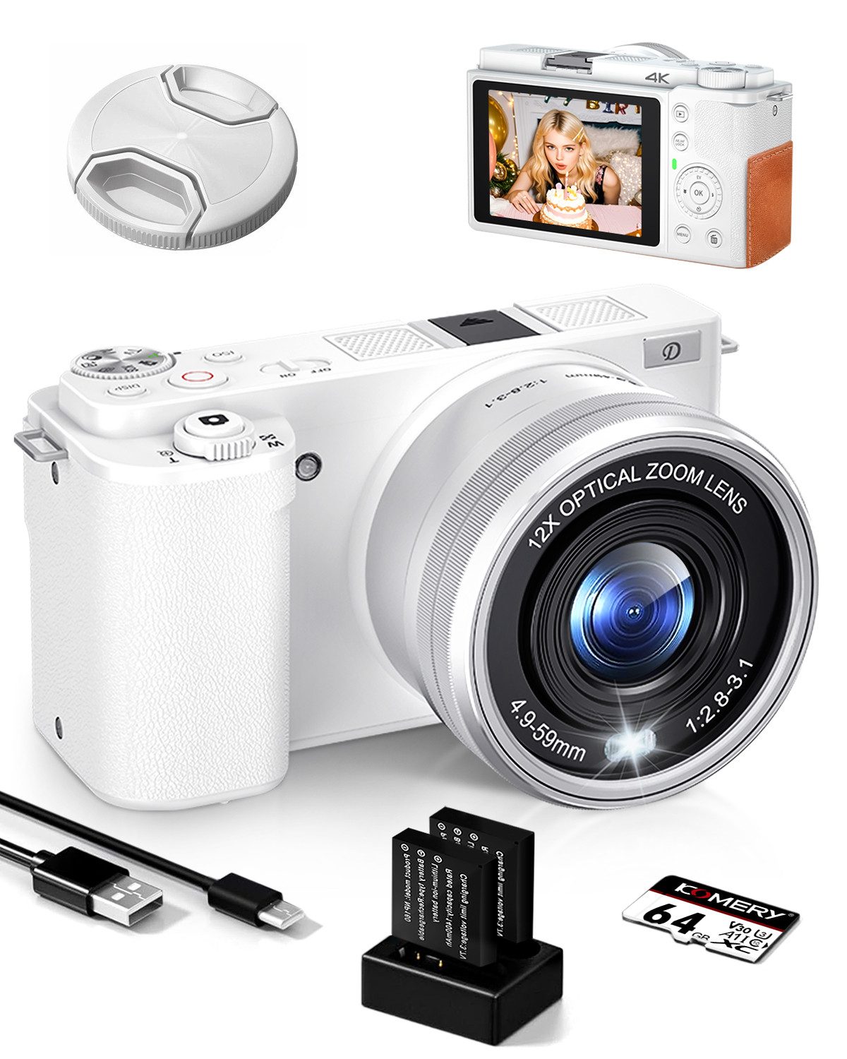 HT Digitalkamera 4K 64MP mit CMOS