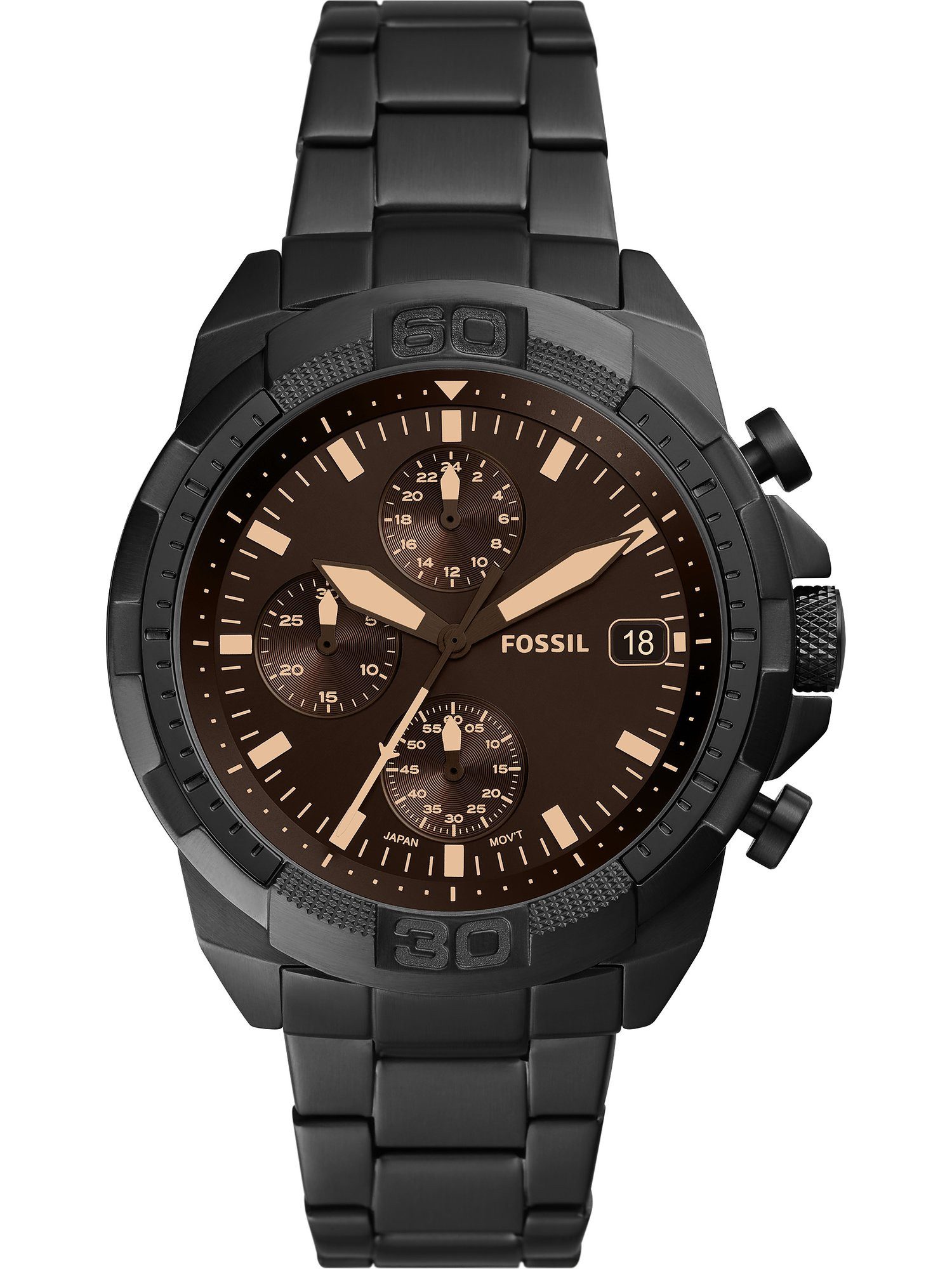 Fossil Chronograph Fossil Herren-Uhren Analog Quarz