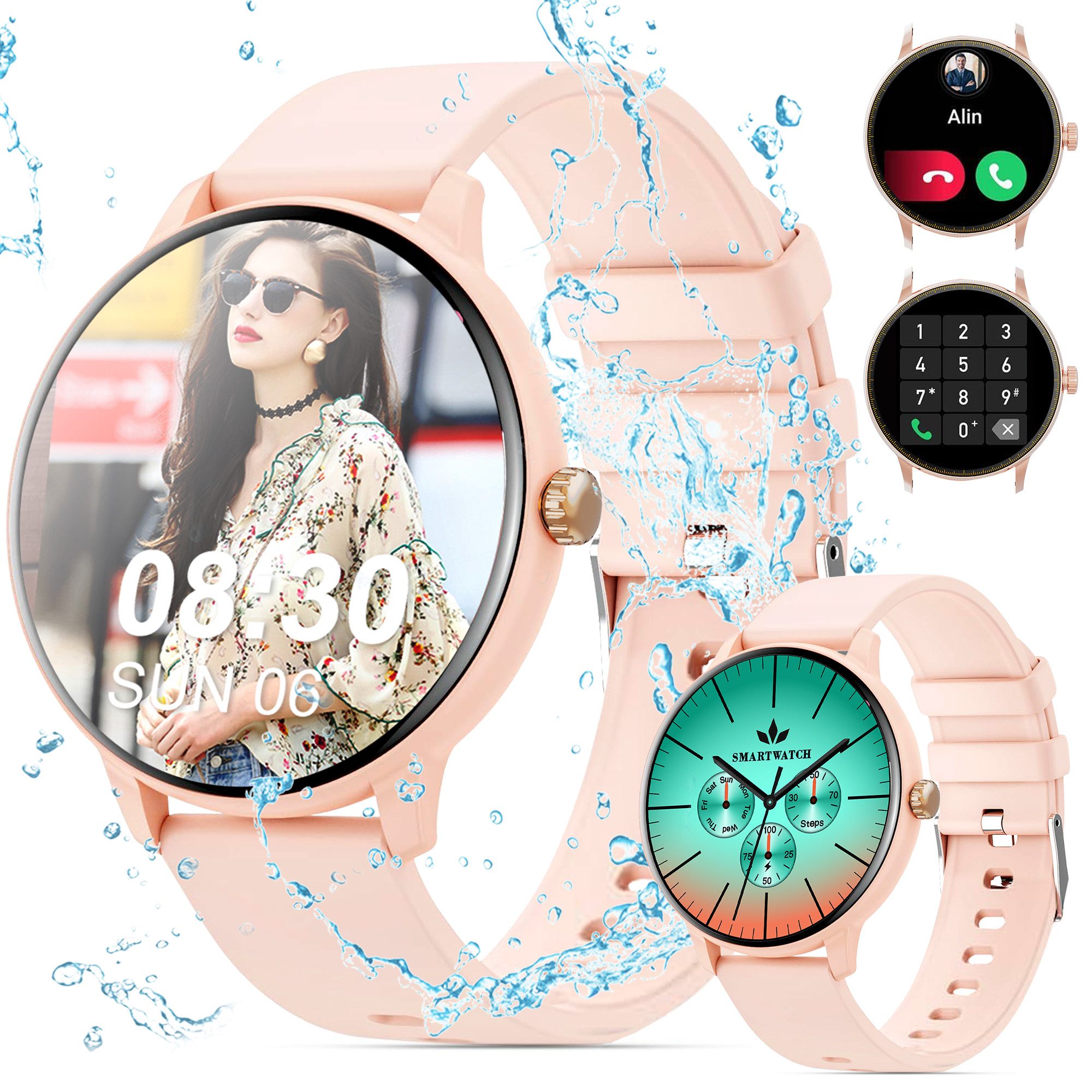 Forrlite Smartwatch Damen Herren Smartwatch (Fitnessuhr