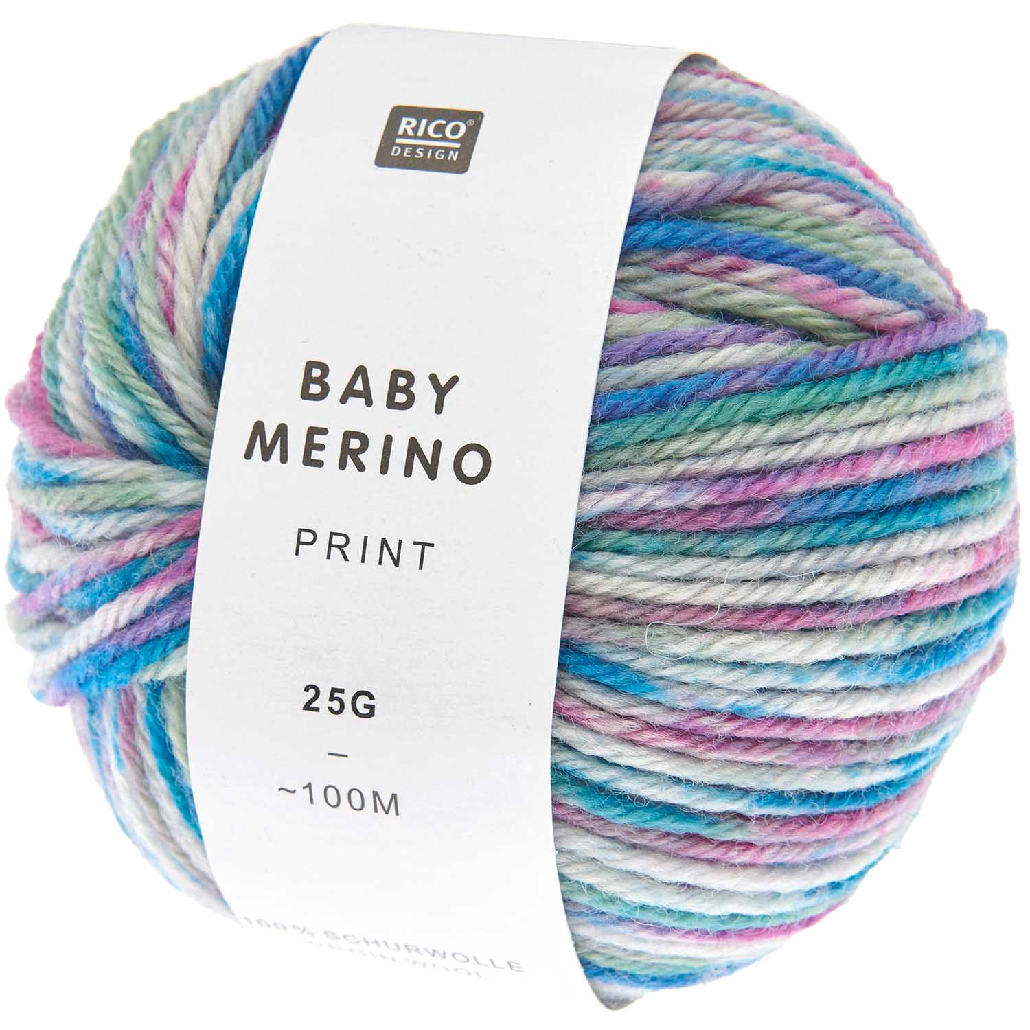 Rico Design Baby Merino Print Häkelwolle,