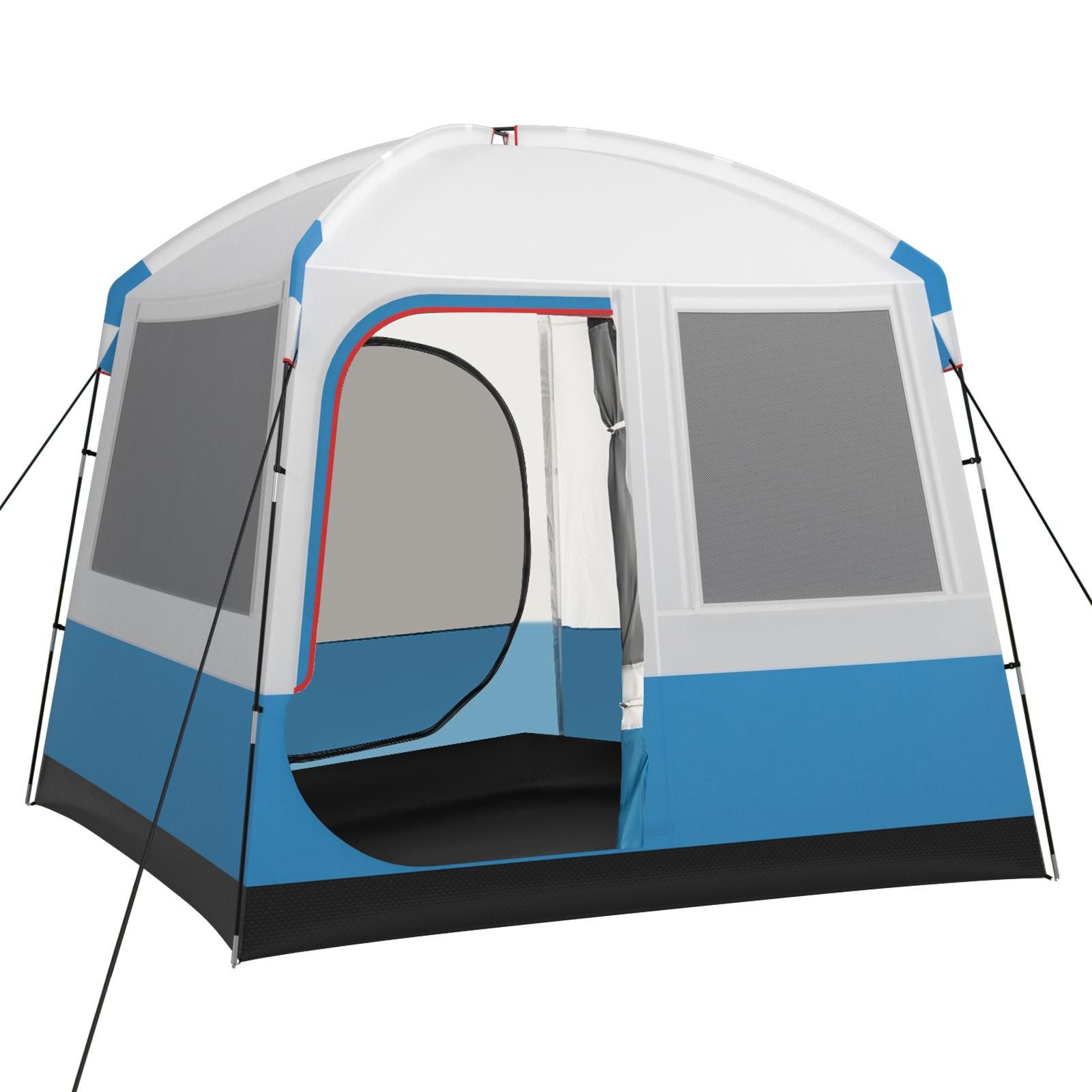 KOMFOTTEU Kuppelzelt, Campingzelt wasserdicht für 4-5