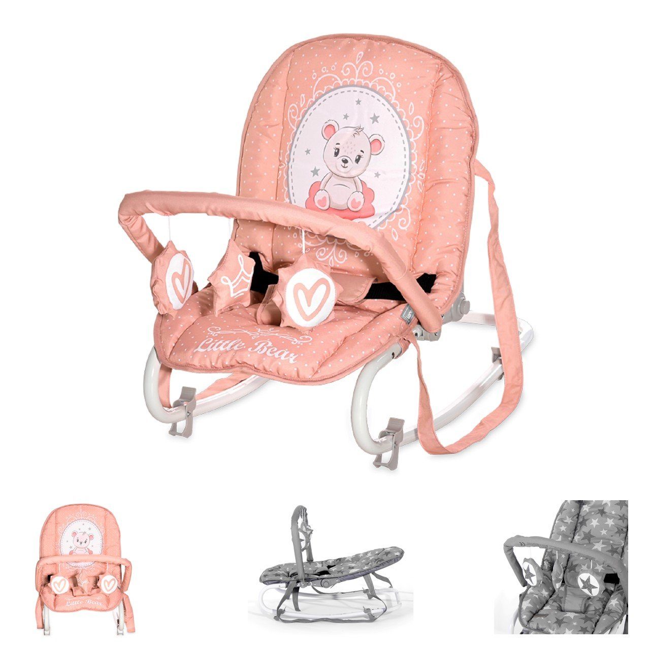 Lorelli Babywippe Babywippe Eliza Spielbogen, verstellbar,