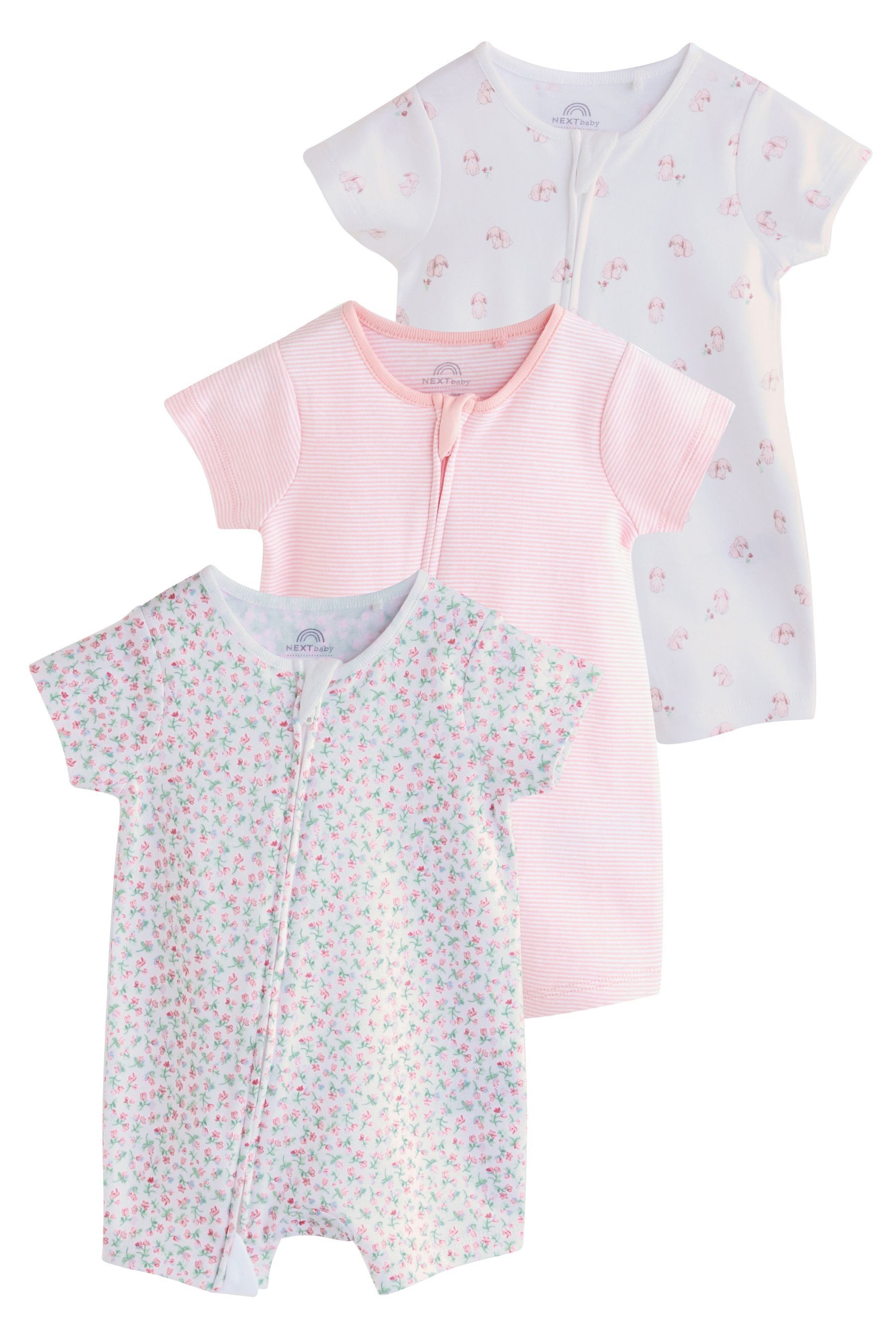 Next Strampler 3er-Pack Baby-Strampler mit Zweiwege-RV