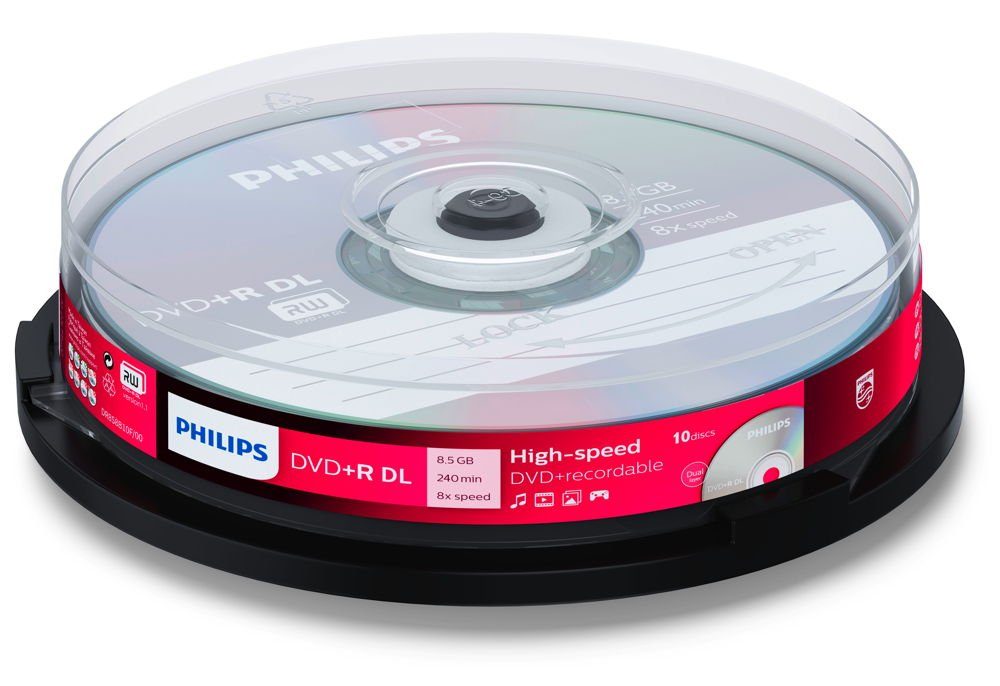 Philips DVD-Rohling 10 Philips DVD+R Double