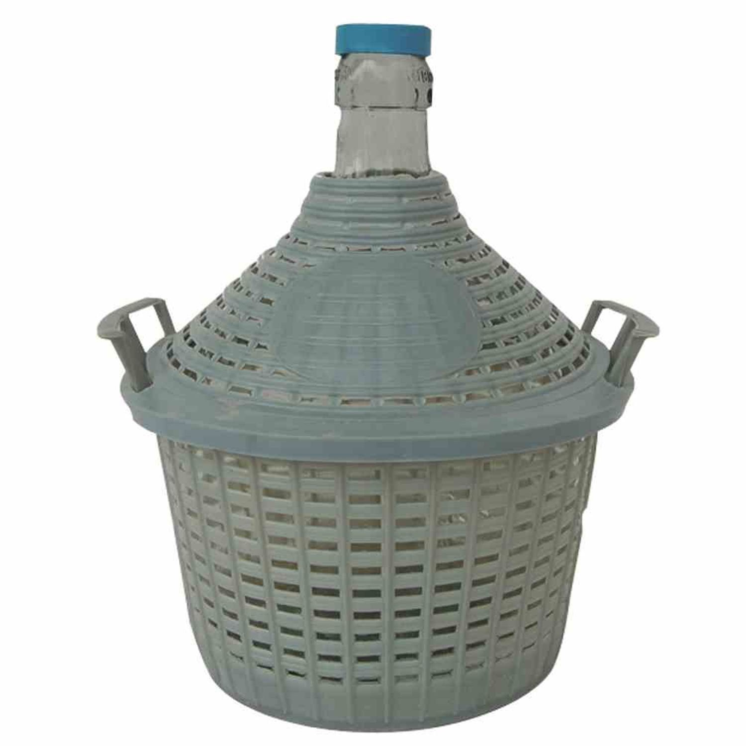 Steinzeug-Schmitt Vorratsglas Korbflasche 5 l Weinballon