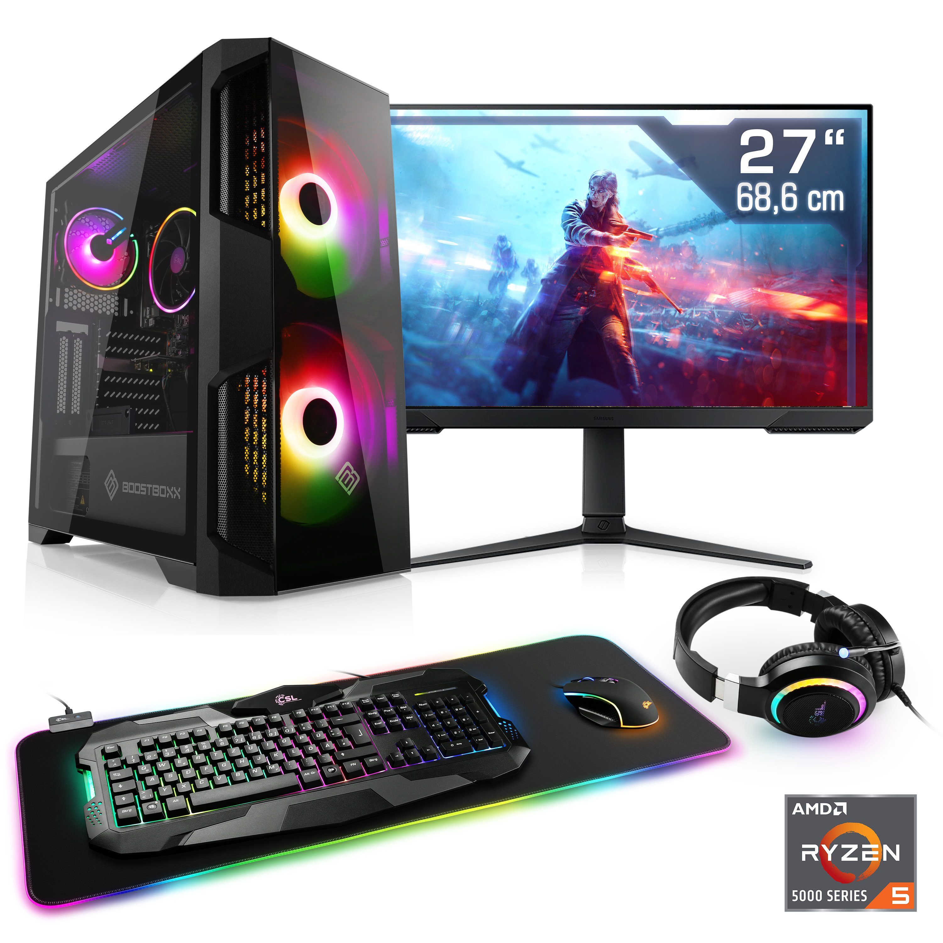 CSL RGB Edition V28717 Gaming-PC-Komplettsystem (27',