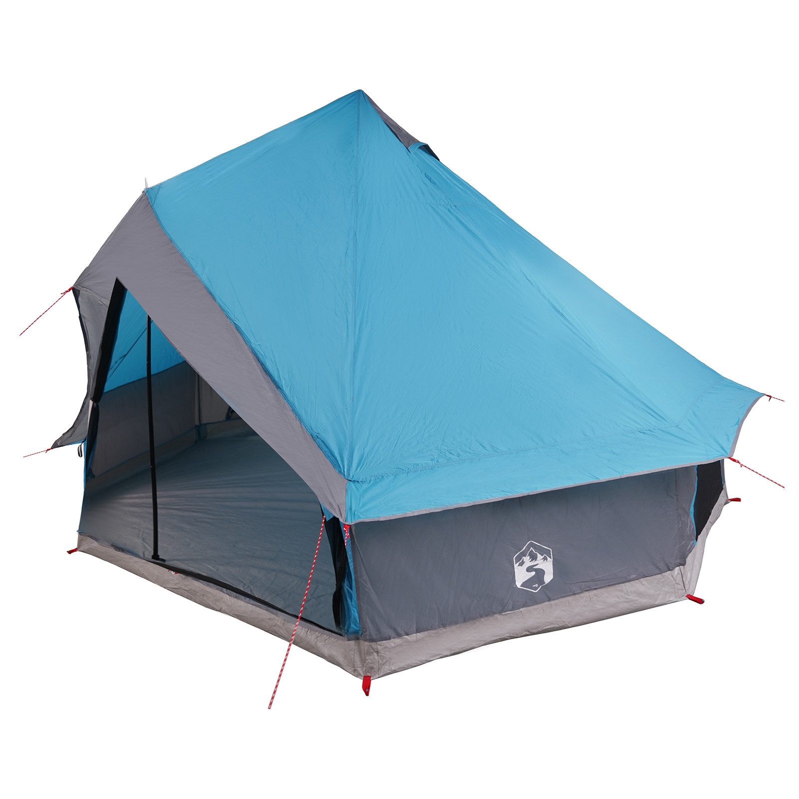 vidaXL Tipi-Zelt Familienzelt Tipi Blau 8-Personen