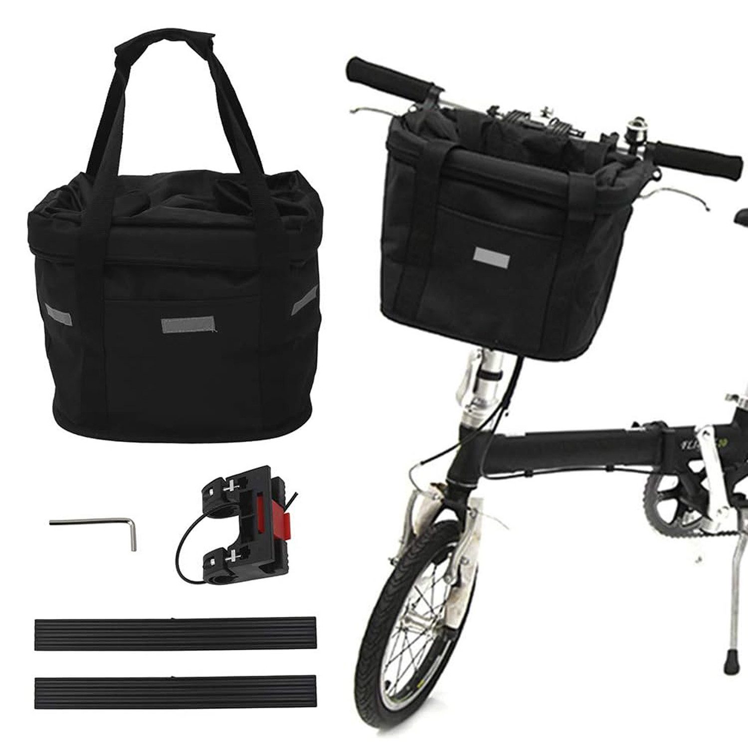 MODFU Fahrradkorb Faltbar Lenkerkorb Einkaufskorb Wasserdicht