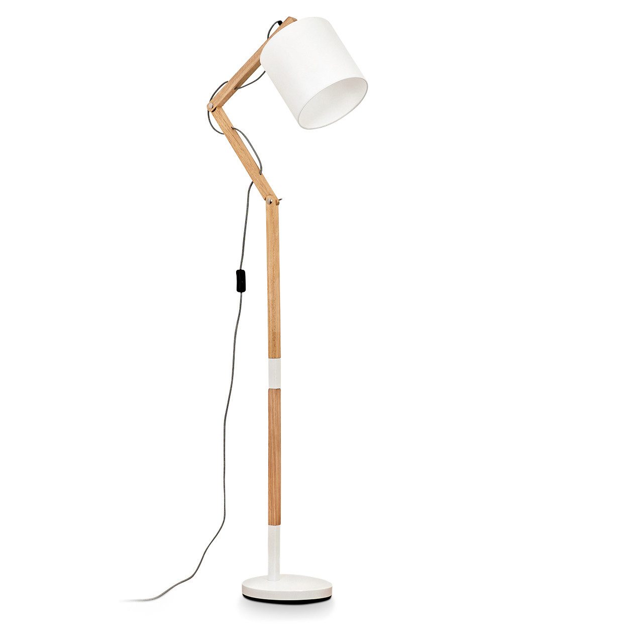 hofstein Stehlampe moderne Stehlampe aus Metall/Stoff/Holz