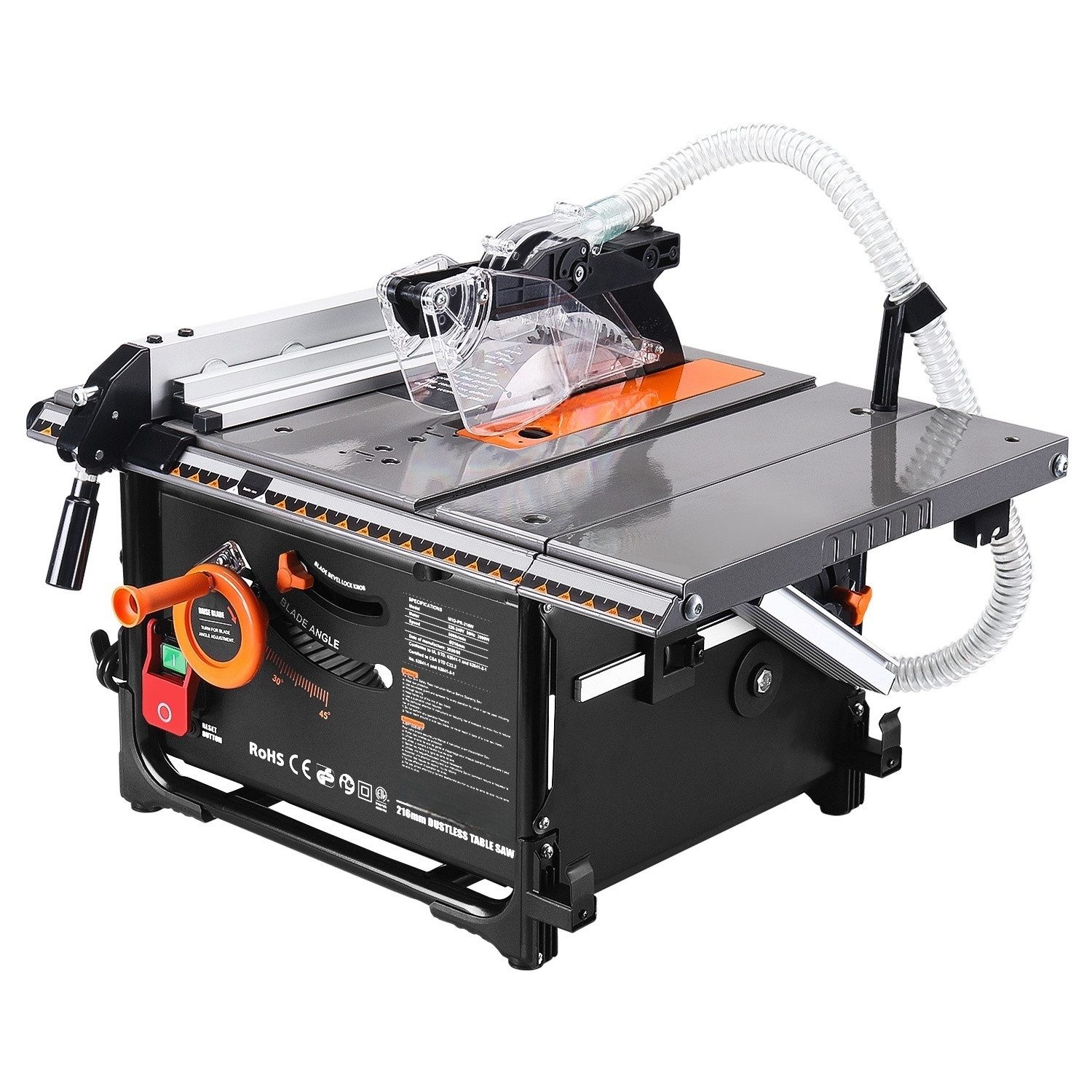 DOVAMAN Tischkreissäge 2000W, 98 % Staubabsaugung, 216 mm