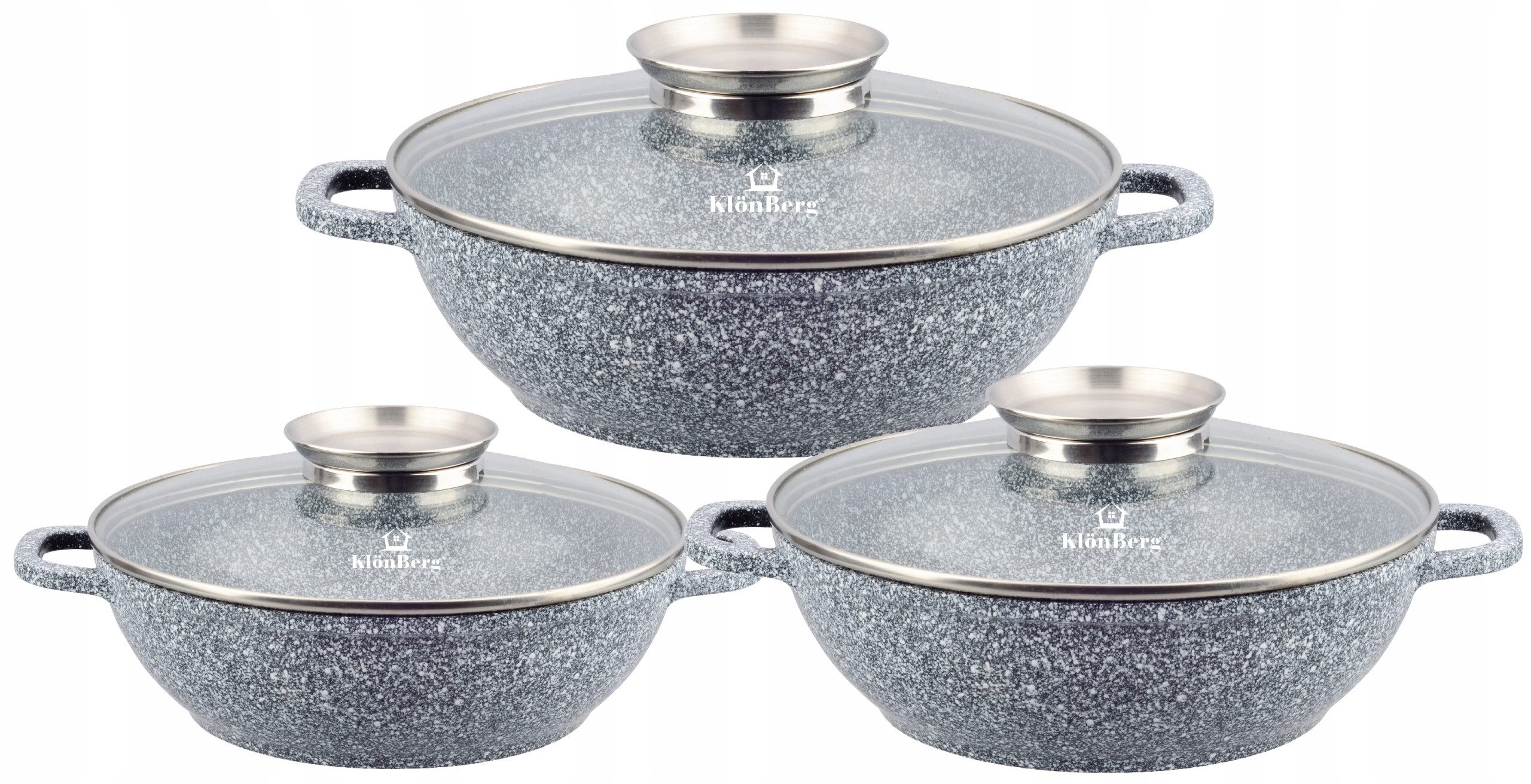 KlönBerg Topf-Set Schöne niedriger Töpfe mit