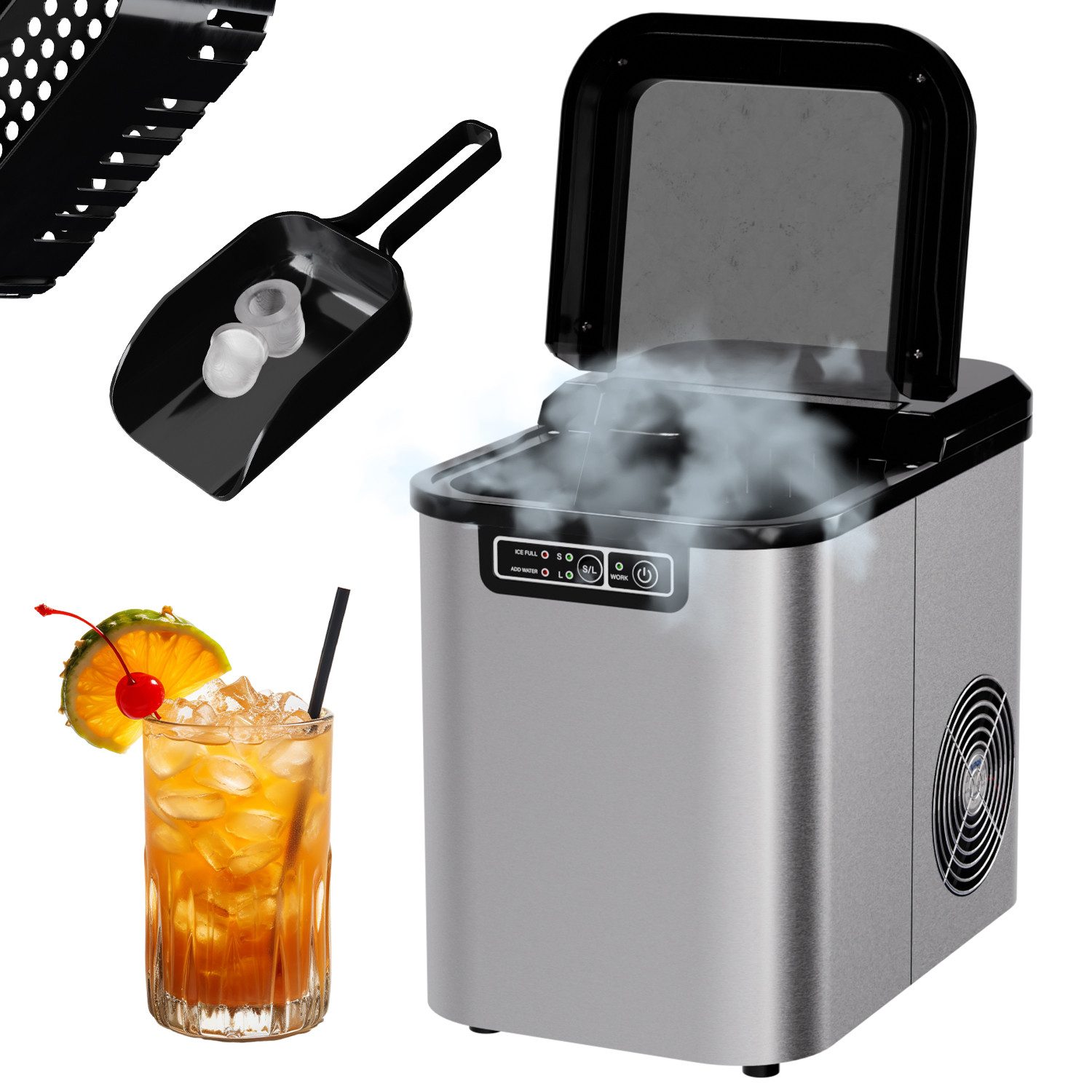 TroniTechnik Eiswürfelmaschine Eiswürfelmaschine Ice Maker Eiswürfelbereiter