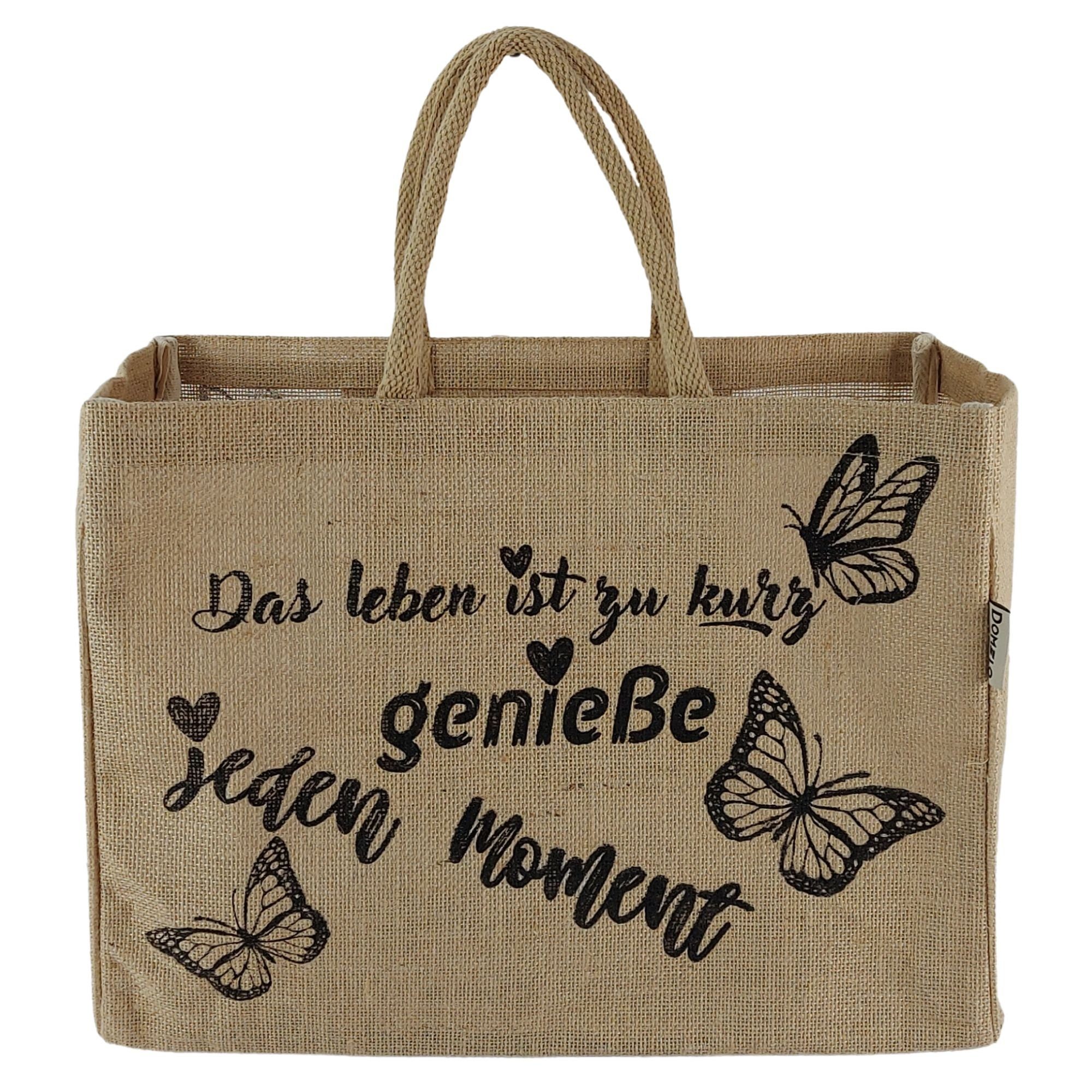 Domelo Einkaufskorb Jute Einkaufskorb, Vegan Einkaufstasche,