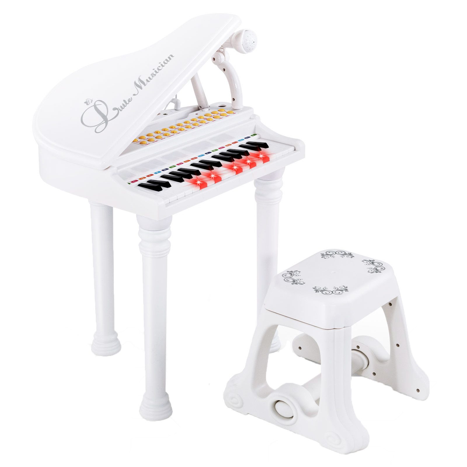 COSTWAY Spielzeug-Musikinstrument 31 Tasten Keyboard, mit