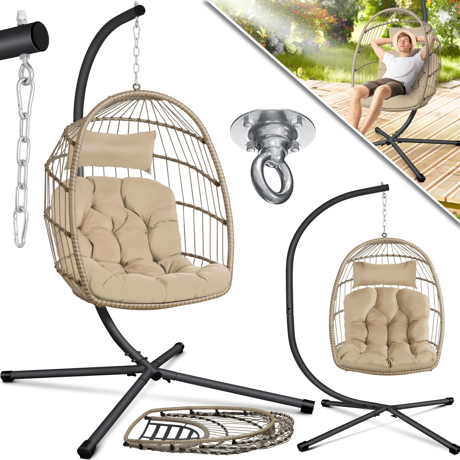 KESSER Hängesessel, Hängesessel Jungle mit Gestell