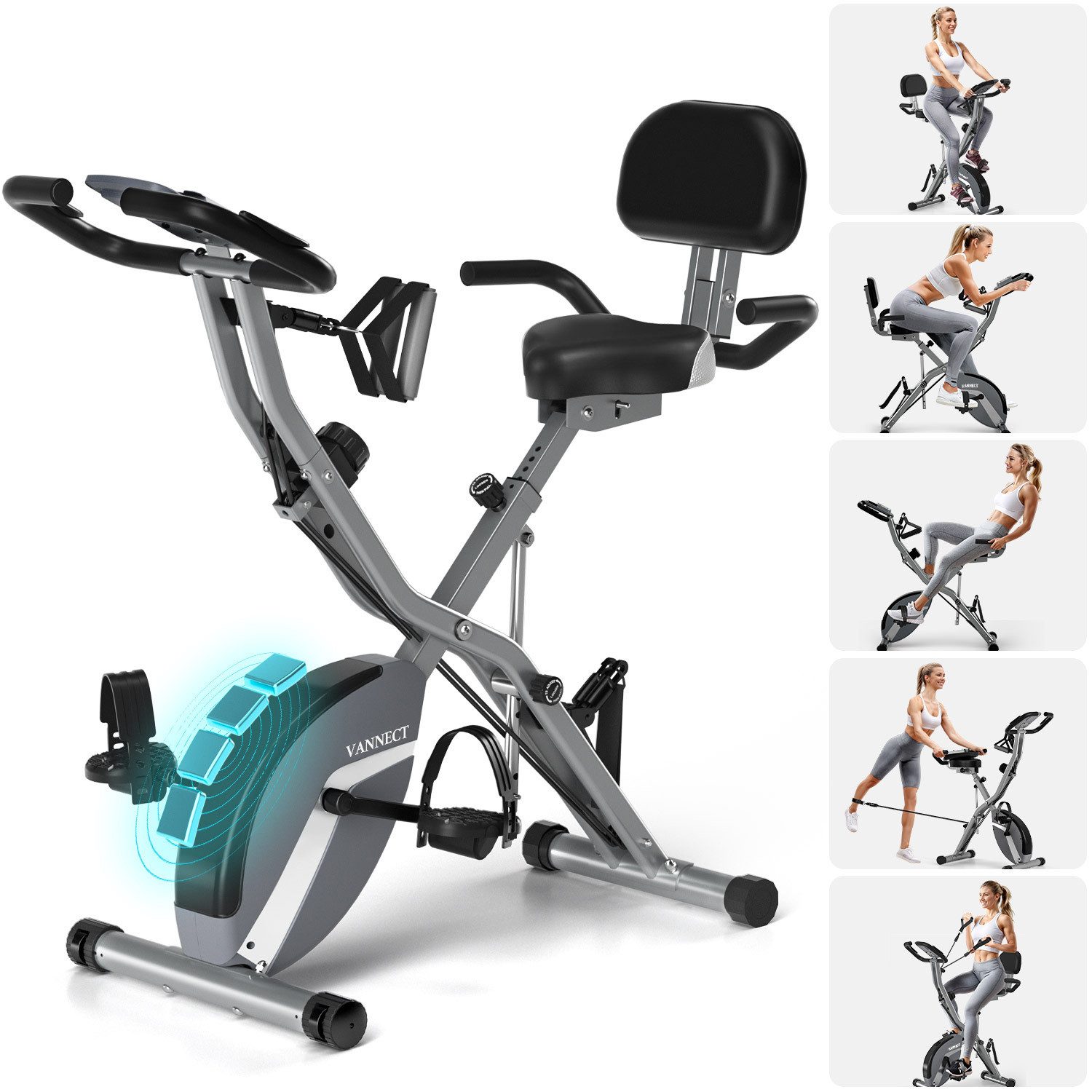 VANNECT Heimtrainer 5 in 1 Fahrrad