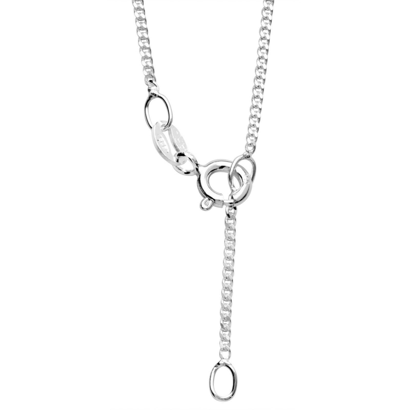 OSTSEE-SCHMUCK Silberkette Ostsee-Schmuck Kette Panzer diamantiert