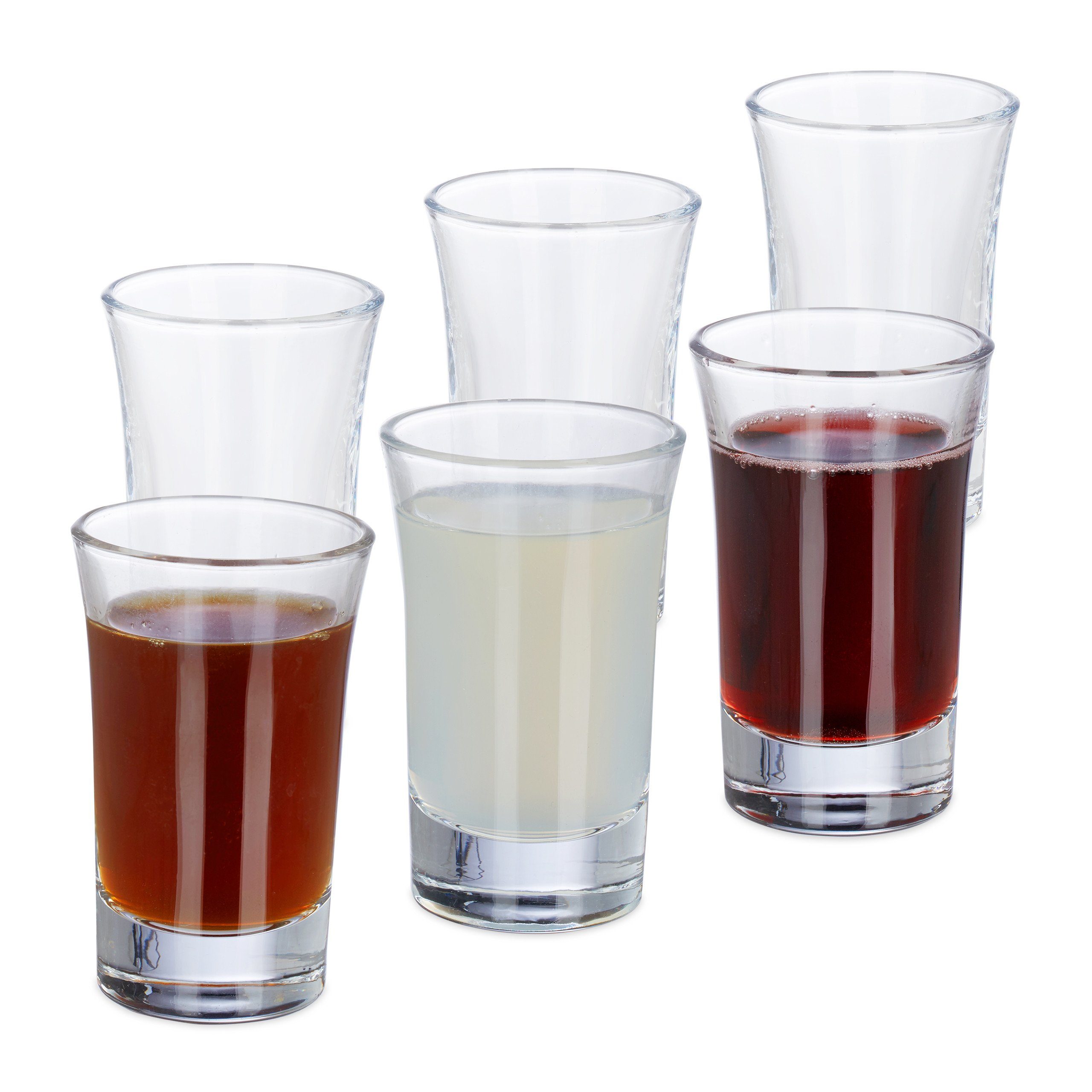 relaxdays Schnapsglas Schnapsgläser 4cl im 6er